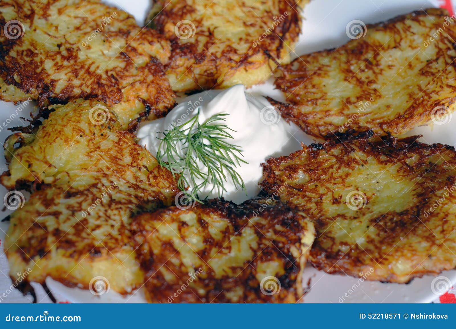 Thin Fried Golden Potato Pancakes Stock Image Image of food, brown