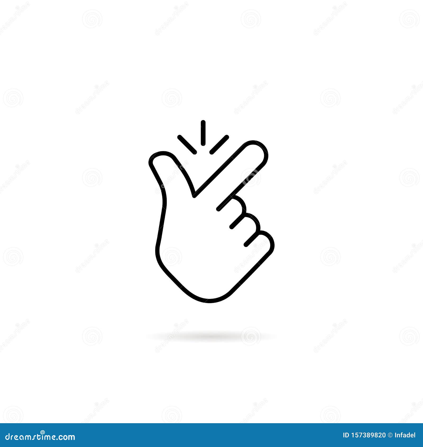 Snap Finger Logo. Concept Make Flicking Fingers.popular Gesturing