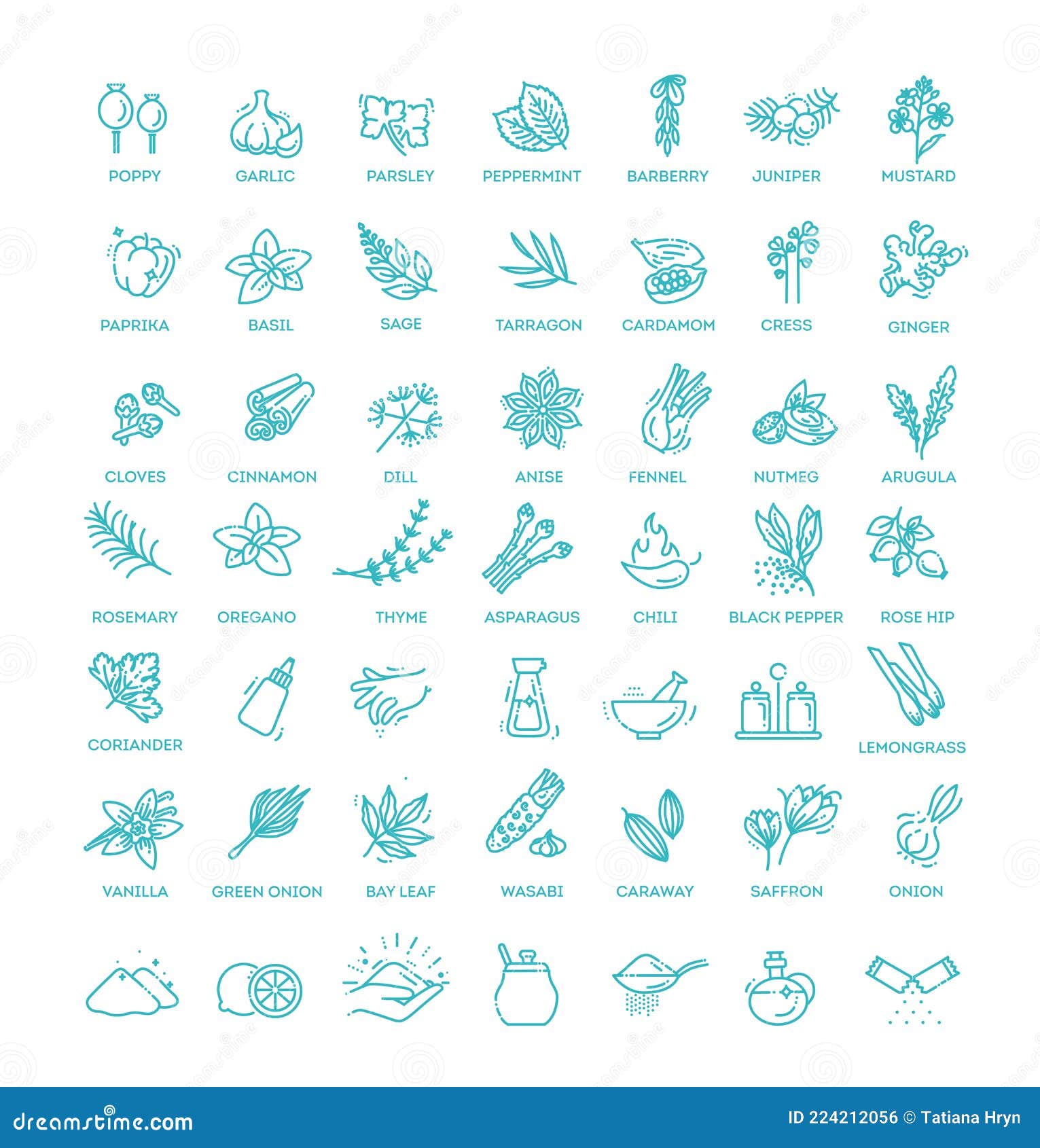 condiment icons set. outline set of condiment  icons