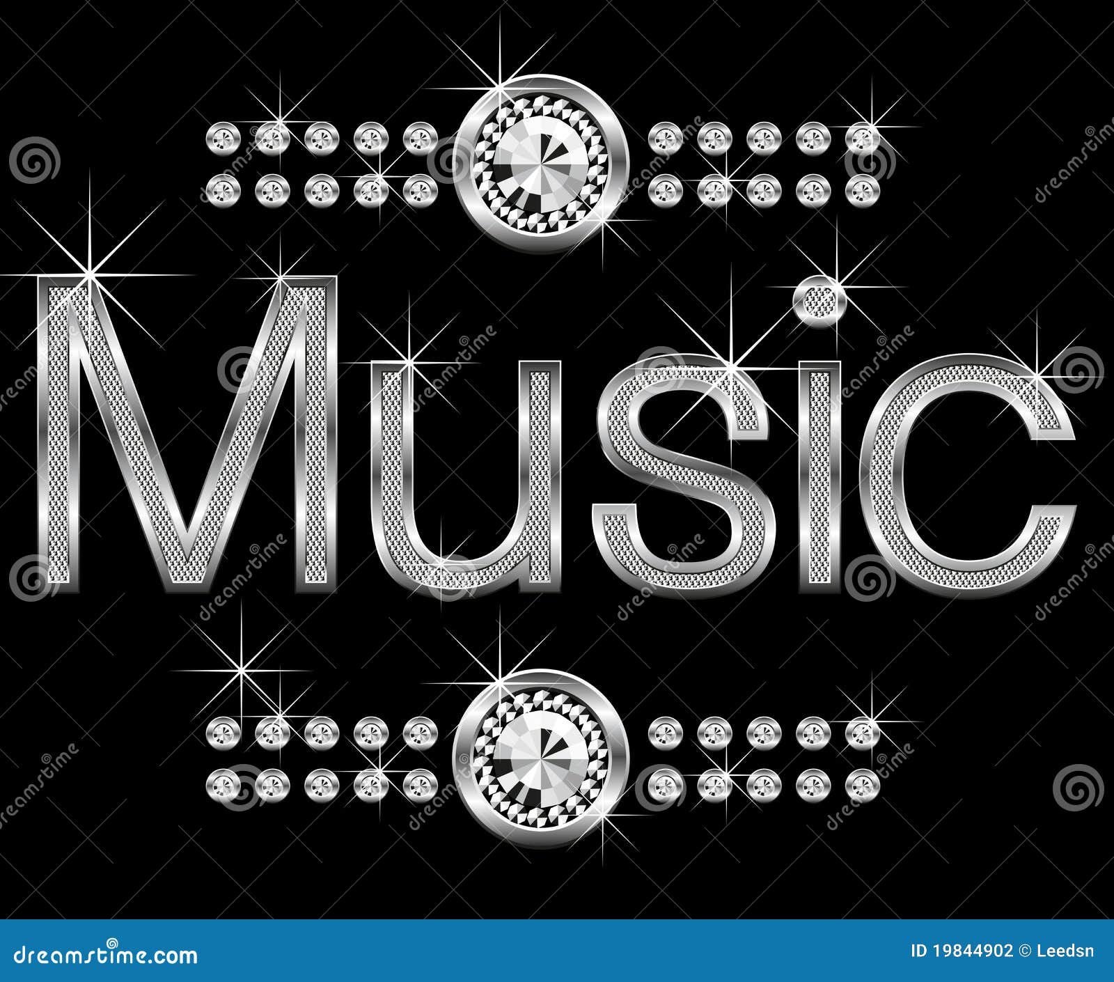 Thin Metal Diamond Word Music Stock Photography Image 19844902