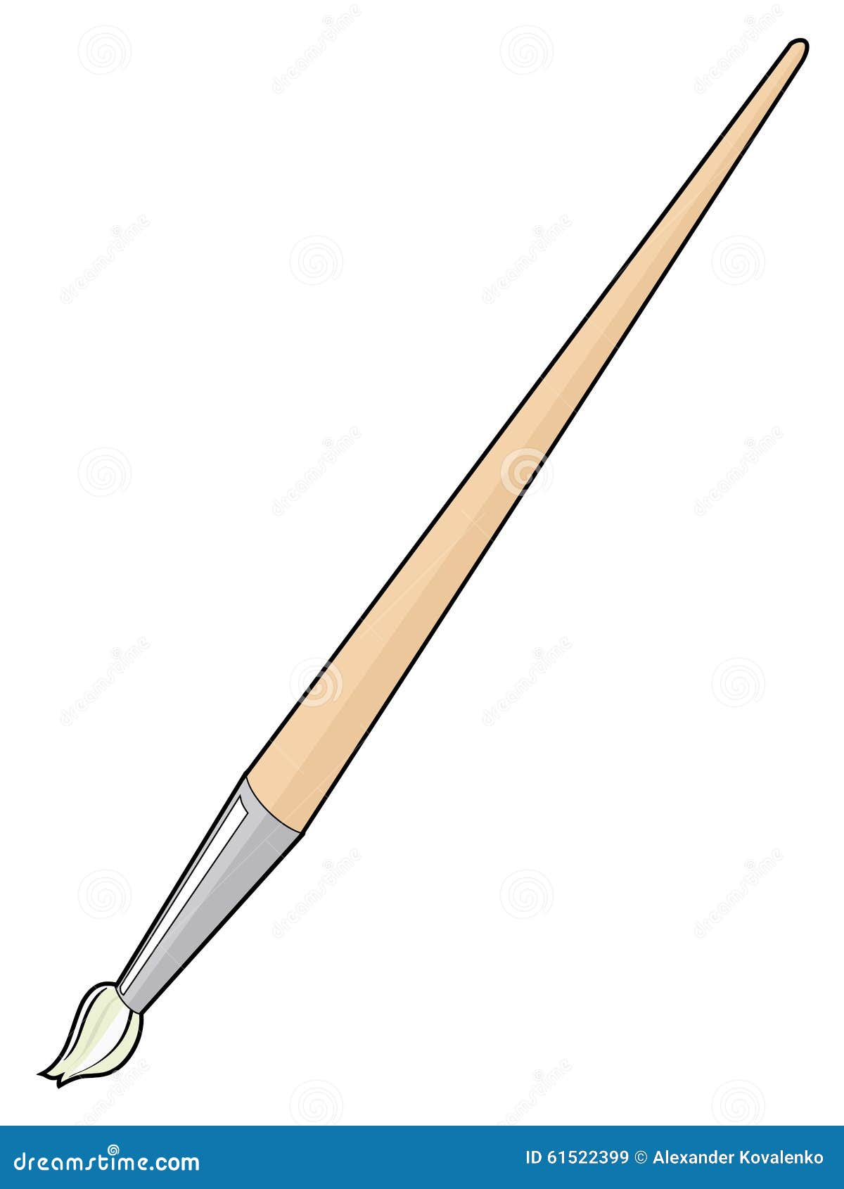 Thin paintbrush stock illustration. Illustration of concept 61522399
