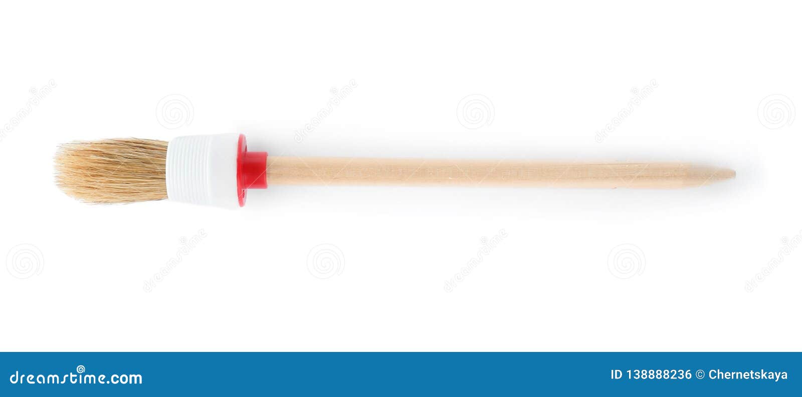 Thin Wooden Paint Brush on White Stock Photo Image of house, color