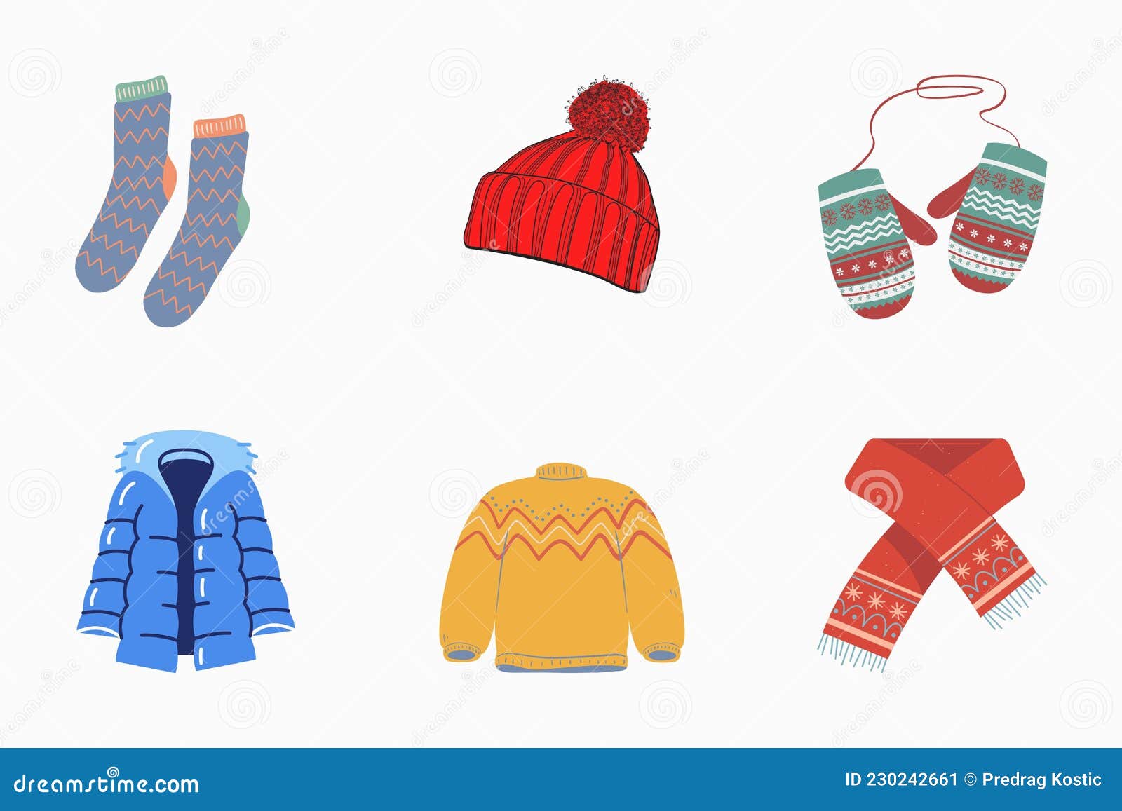 Things needed for winter. stock illustration. Illustration of brand 230242661