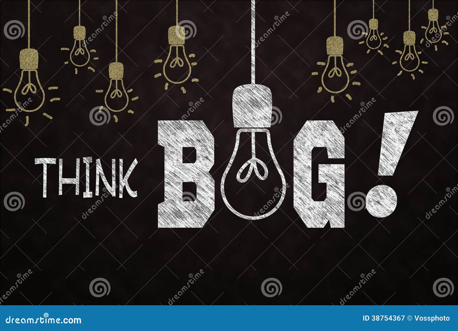 Think big stock illustration. Illustration of inspiration 