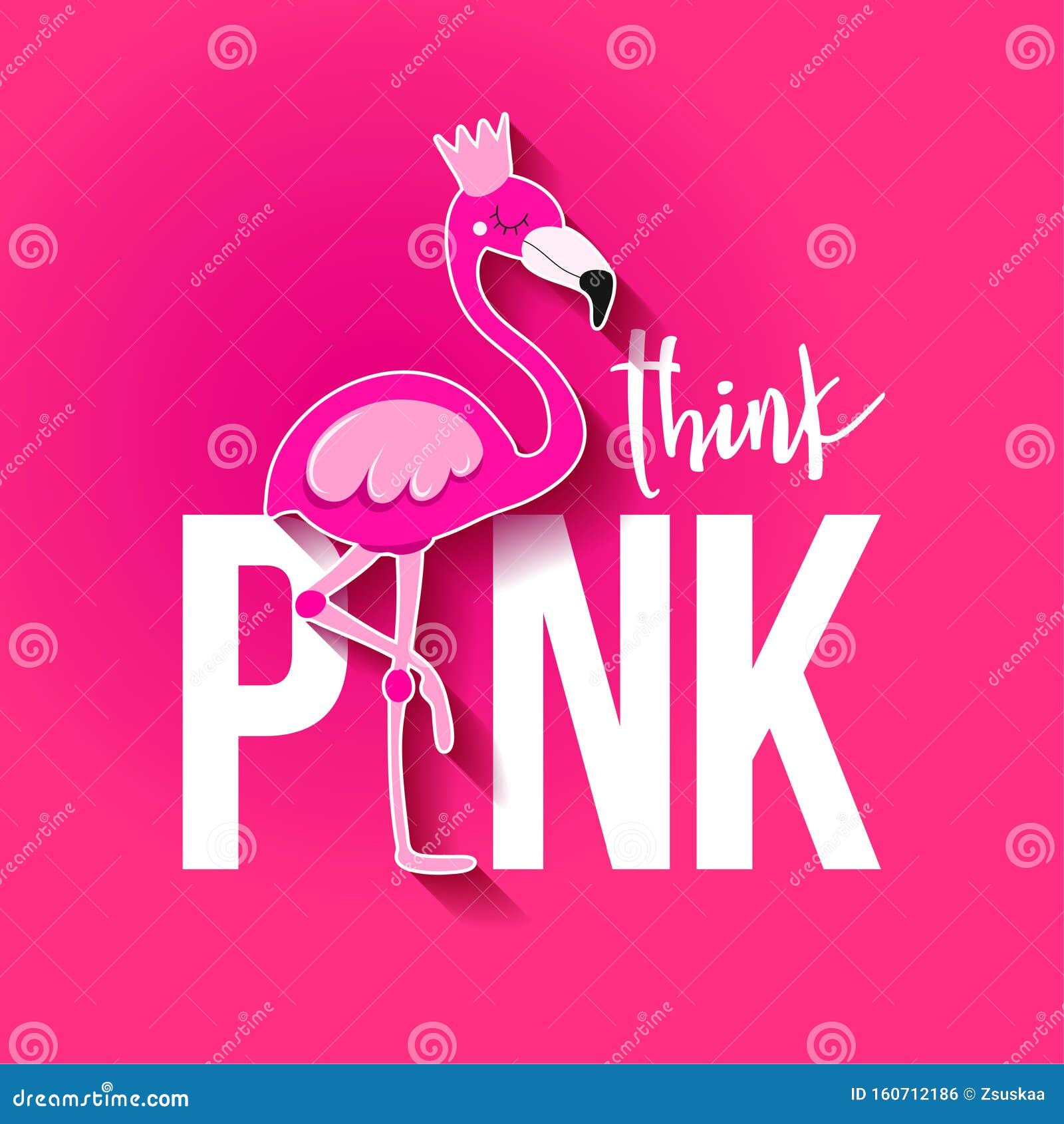 think pink flamingo - motivational quotes.