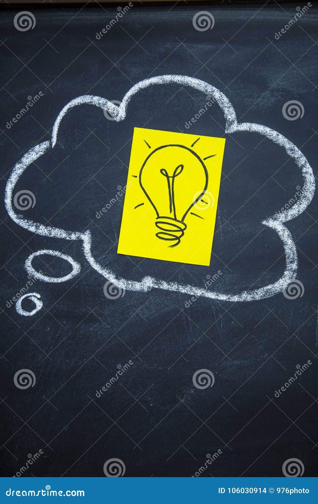Think or Speech Bubble on a Blackboard Stock Photo Image of board