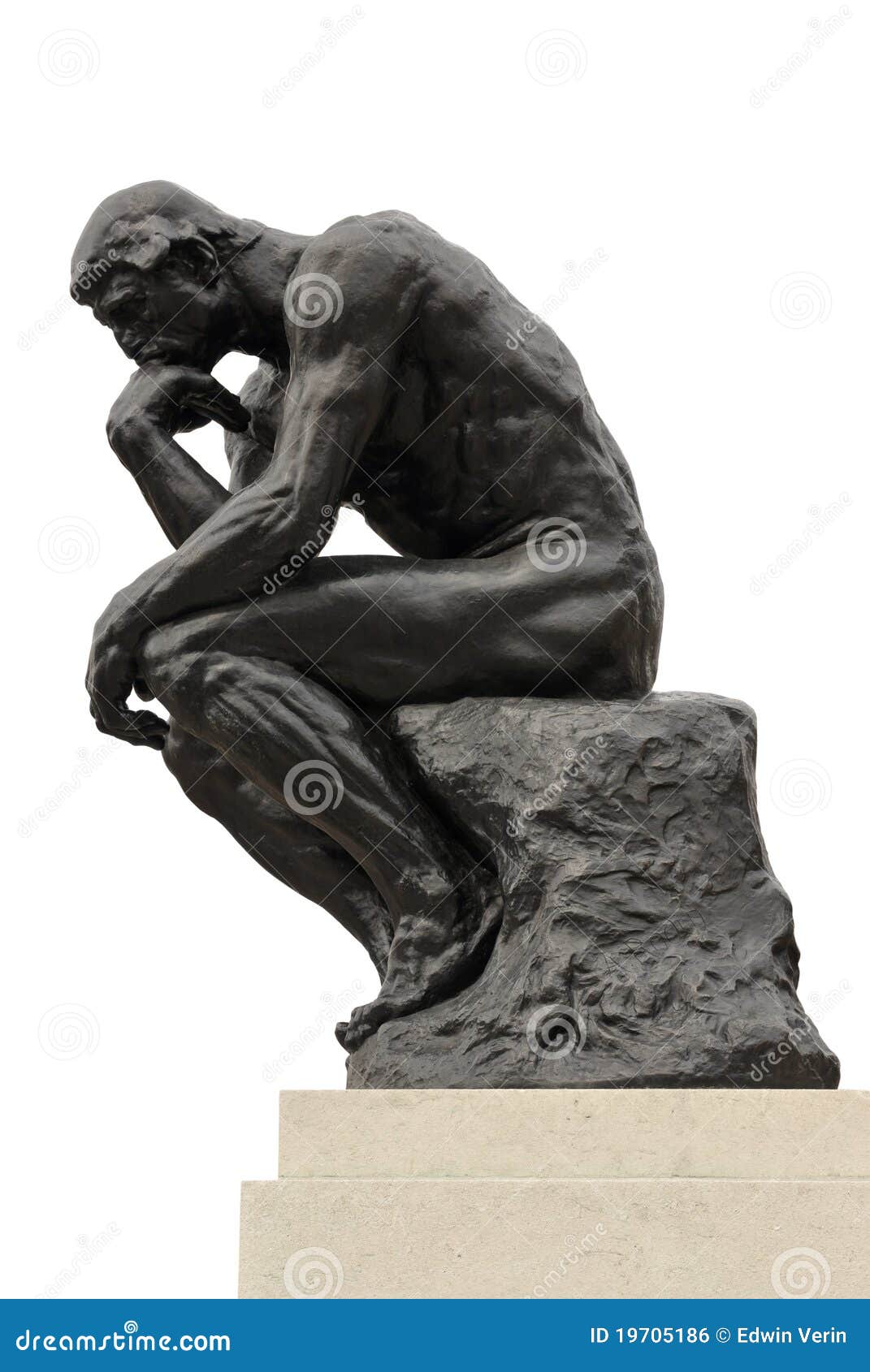 clipart of the thinker statue location