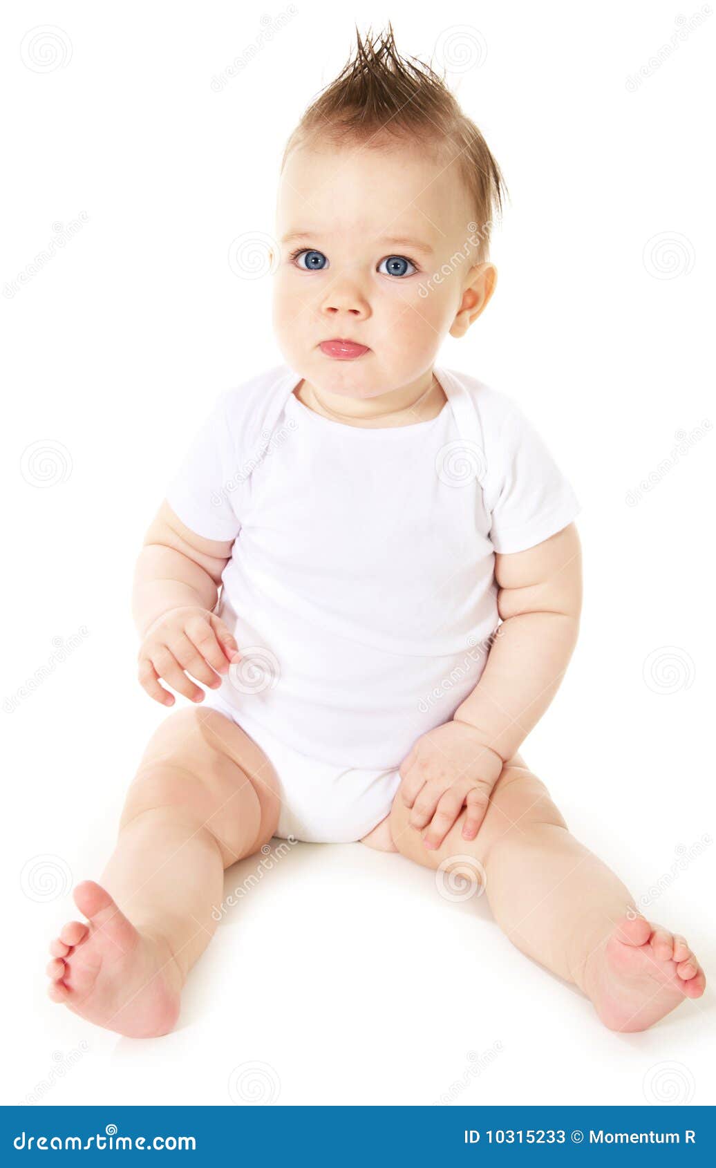 Thinking baby boy stock image. Image of beauty, anxious - 10315233