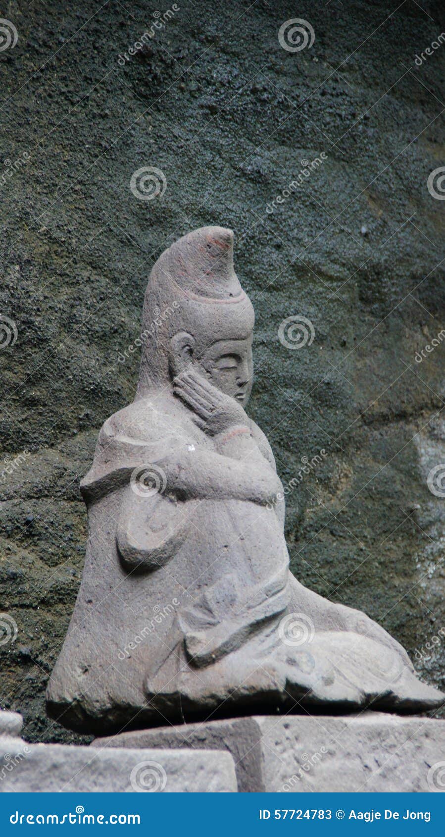 thinking buddha statue at nihon ji temple in japan