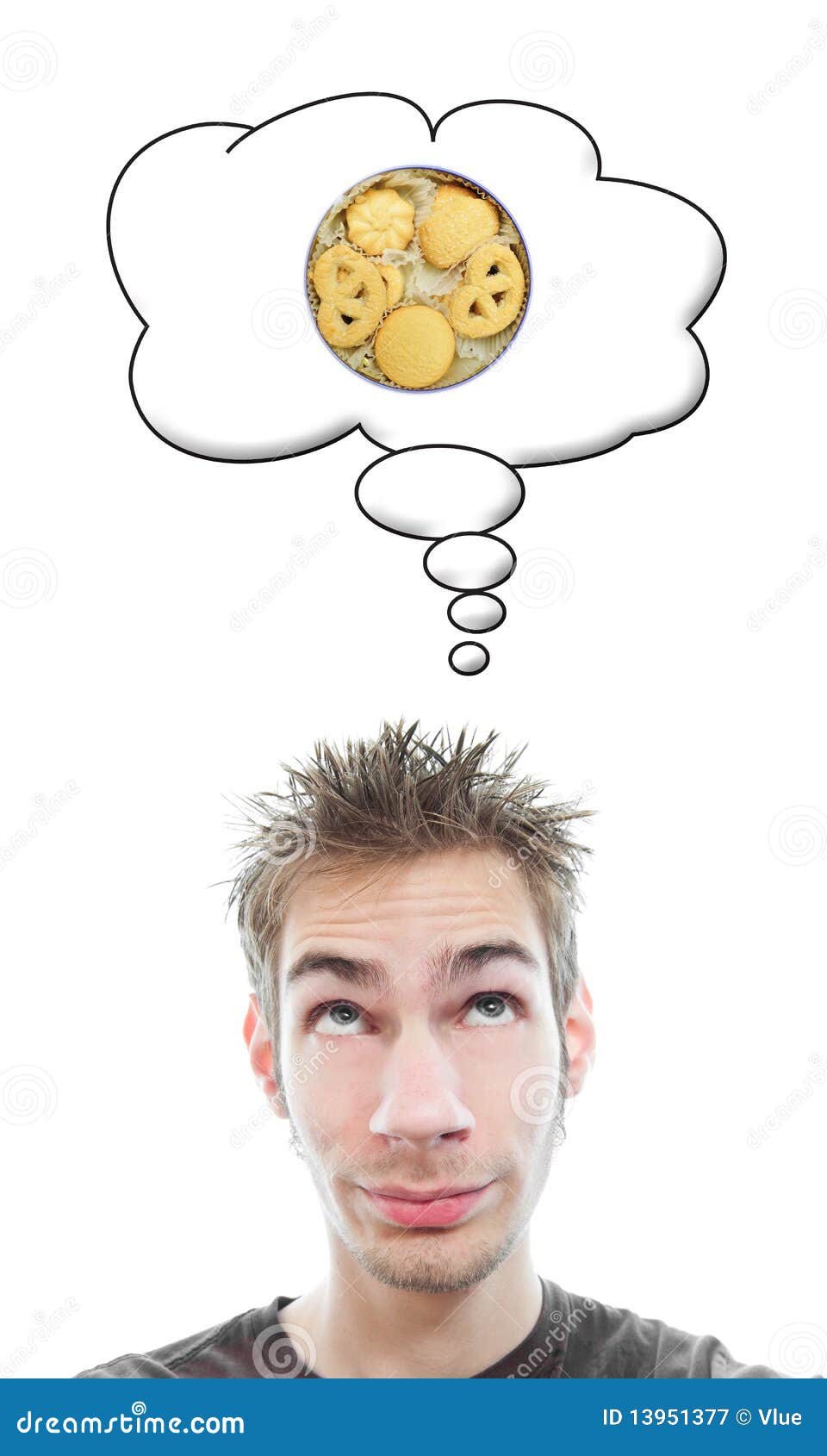 Thinking about Dessert stock image. Image of teenage 13951377