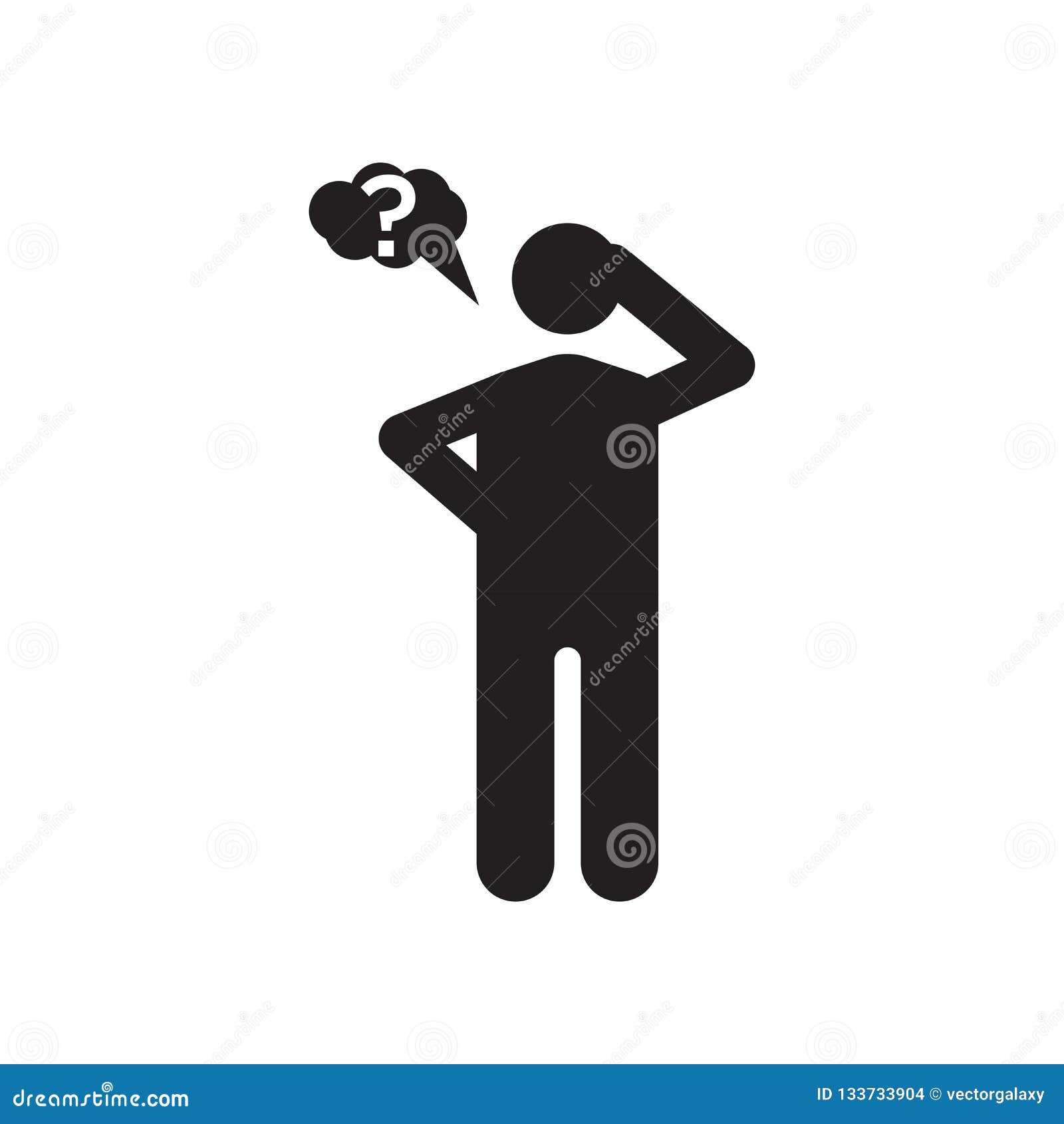 Thinking Icon Vector Sign And Symbol Isolated On White Background Thinking Logo Concept Icon Stock Vector Illustration Of Business Concept 133733904