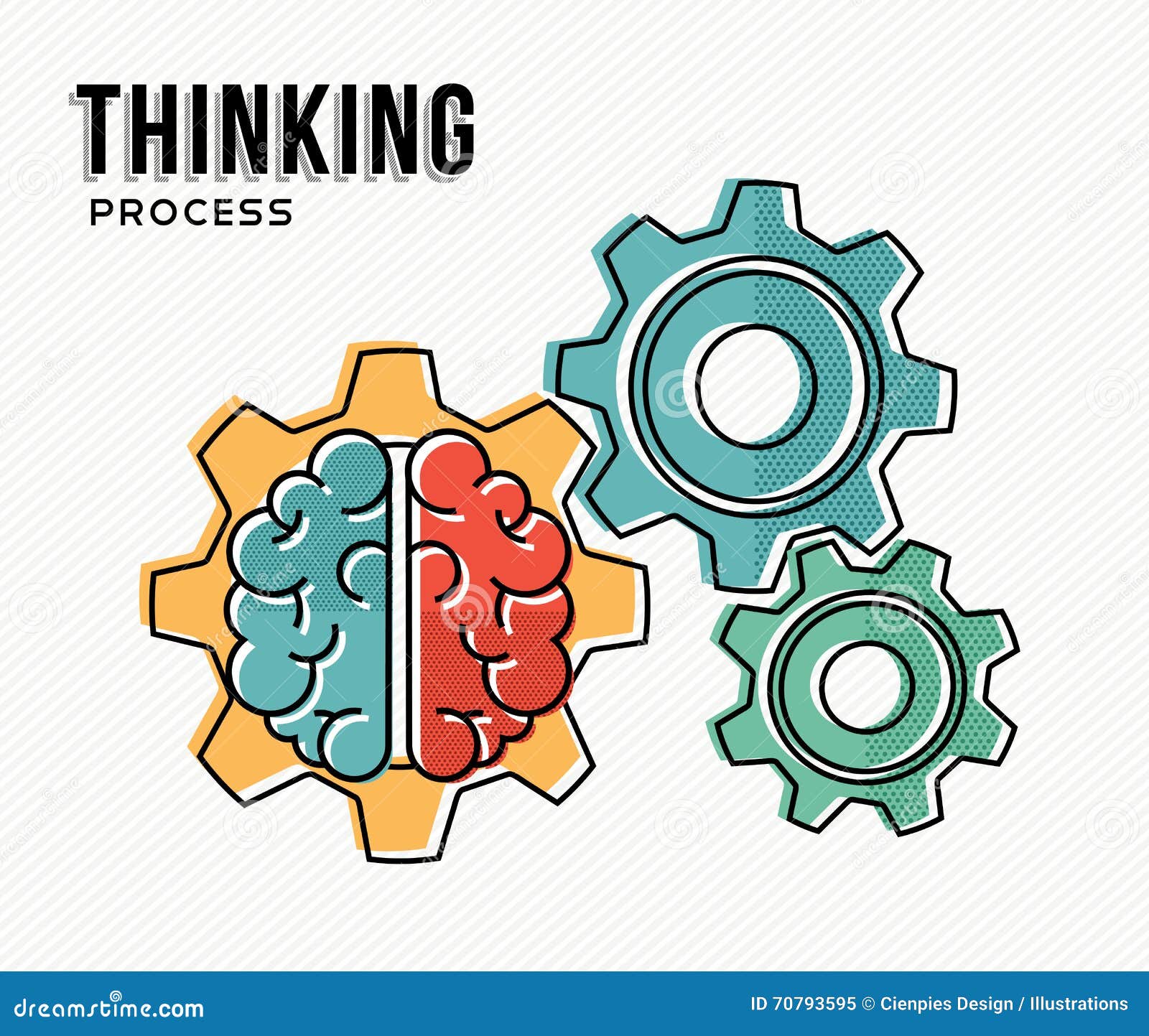 Thinking Process Modern Business Concept Design Stock Vector ...