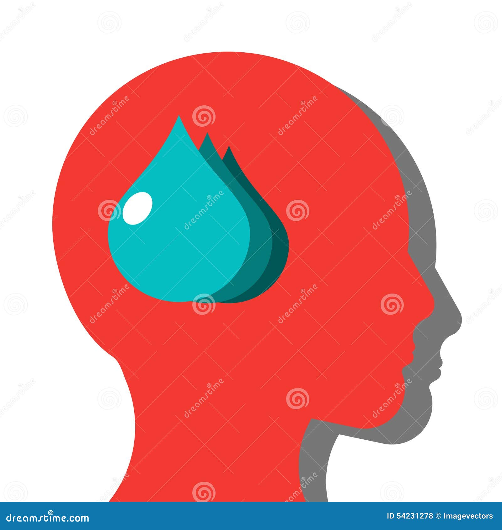 Thinking about water stock vector. Illustration of resource - 54231278