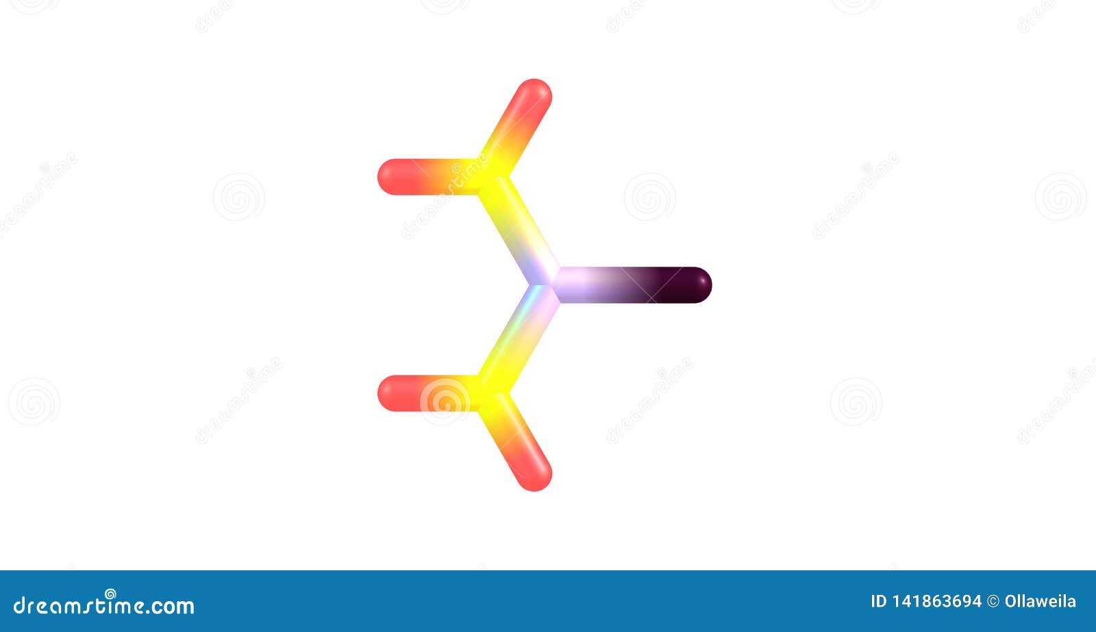 thiourea molecular structure  on white