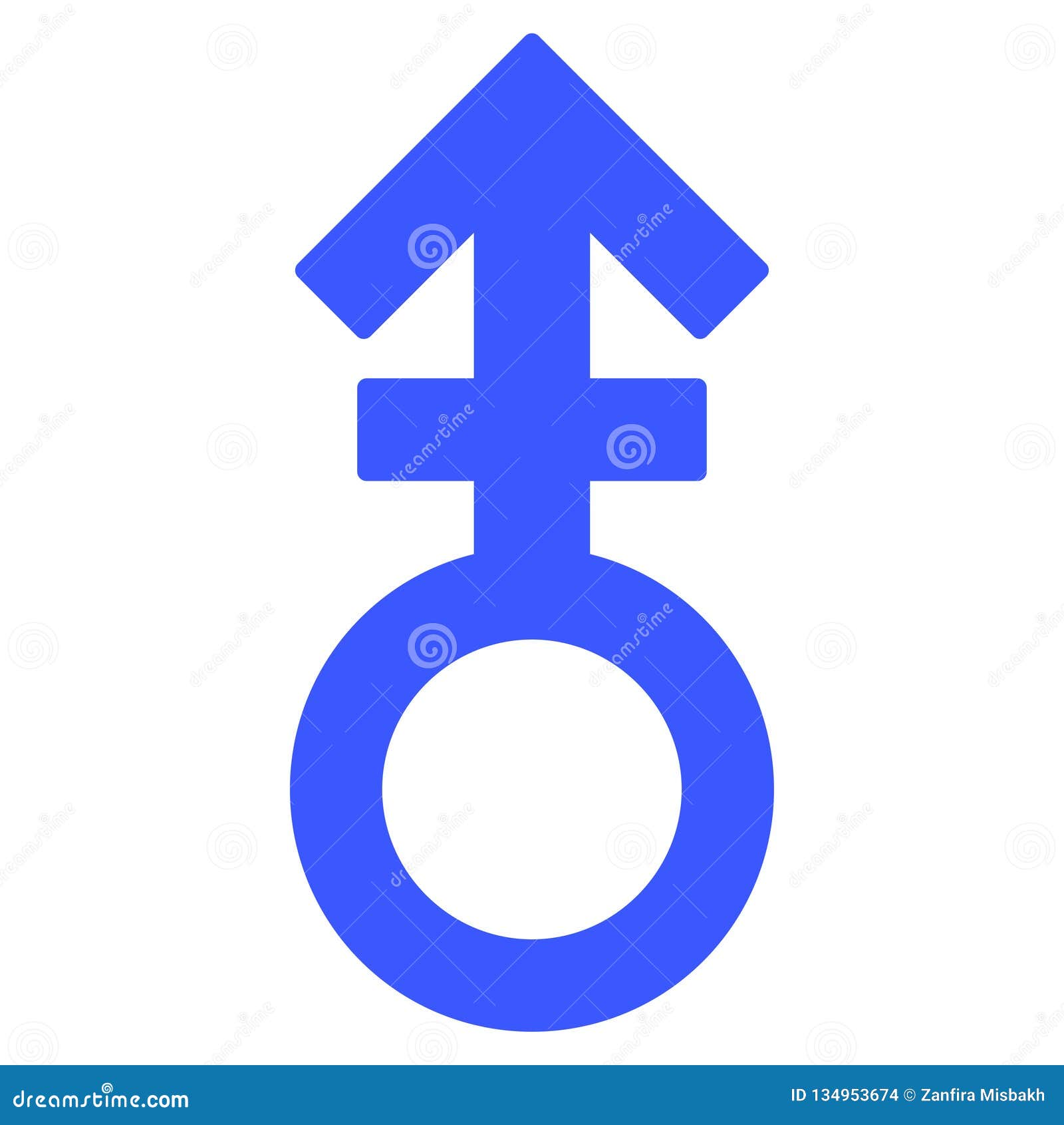 Third Gender Symbol Flat Icon Stock Vector Illustration Of Design 