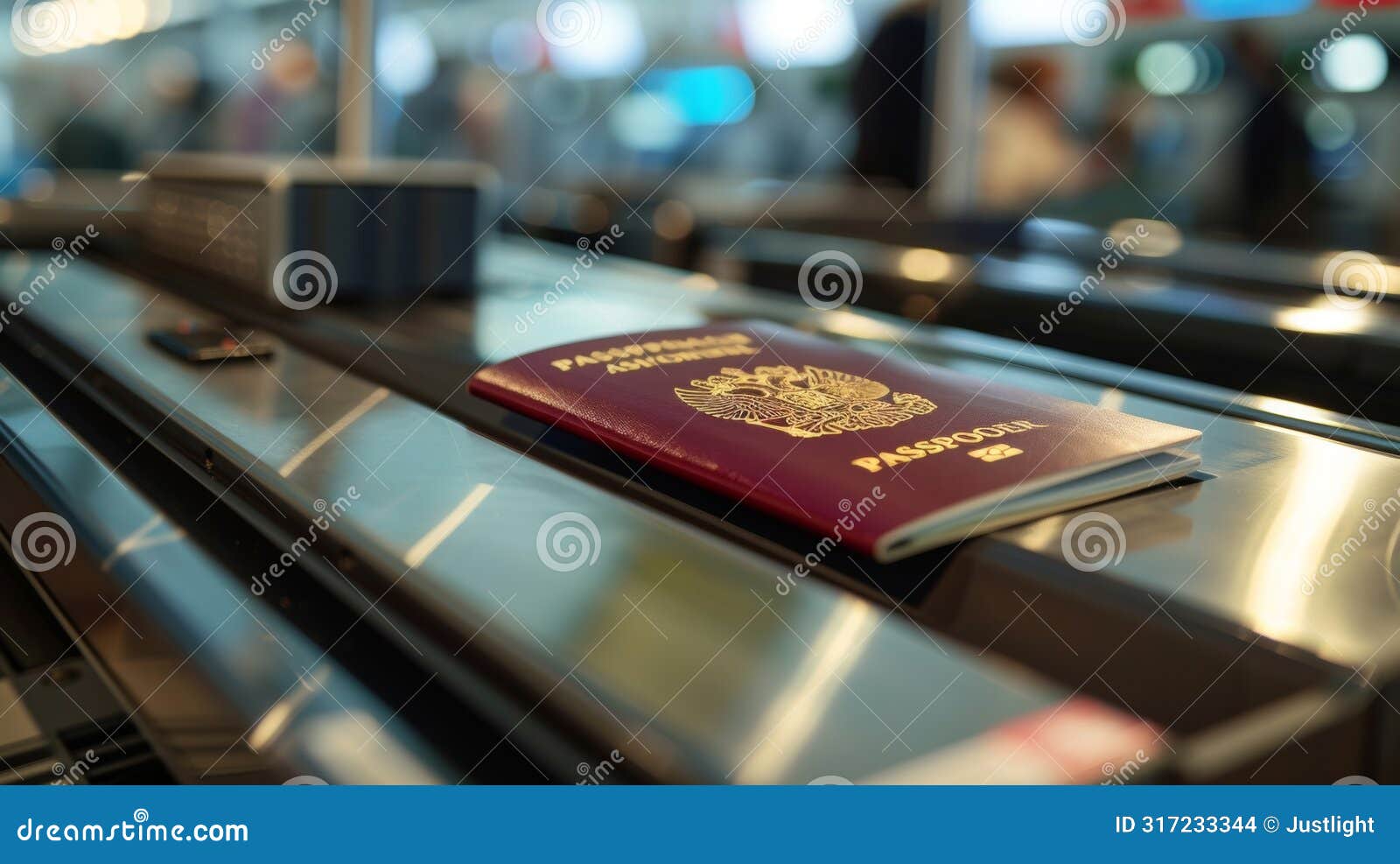 the third image focuses on a closeup view of a passport being scanned by a machine at the id validation station. the