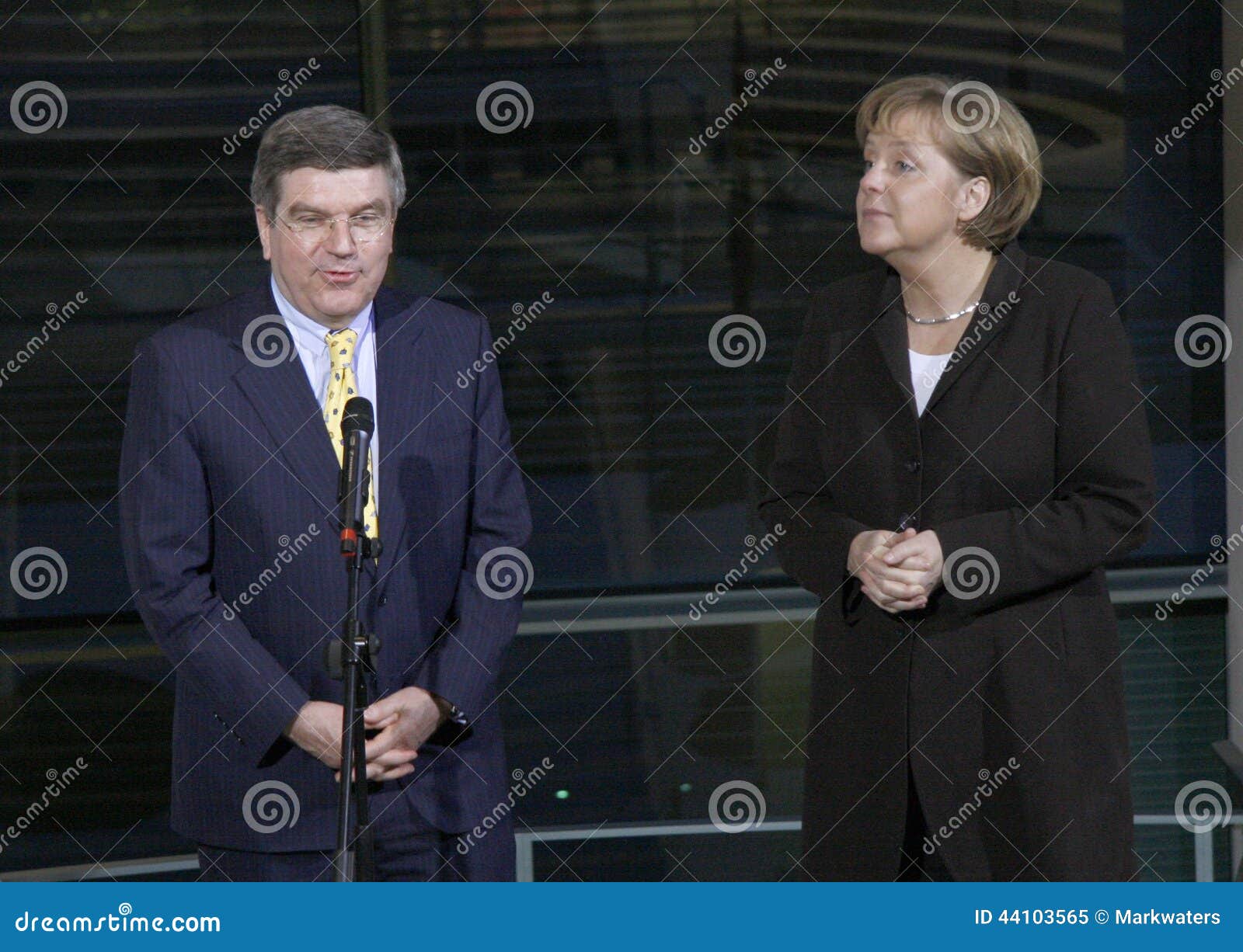 Thomas Bach, Chancellor Angela Merkel Editorial Image - Image of trophy ...
