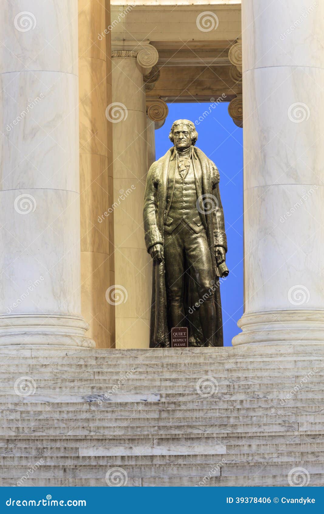 Thomas Jefferson Bronze Statue Blue Hour Washington DC Editorial Photo Image of blue, hour