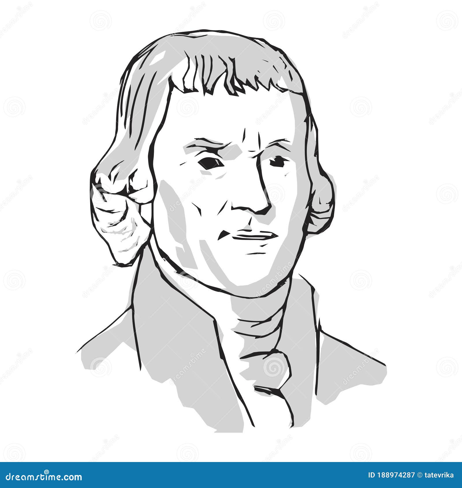 Thomas Jefferson, One of the Authors of the Declaration of Independence ...