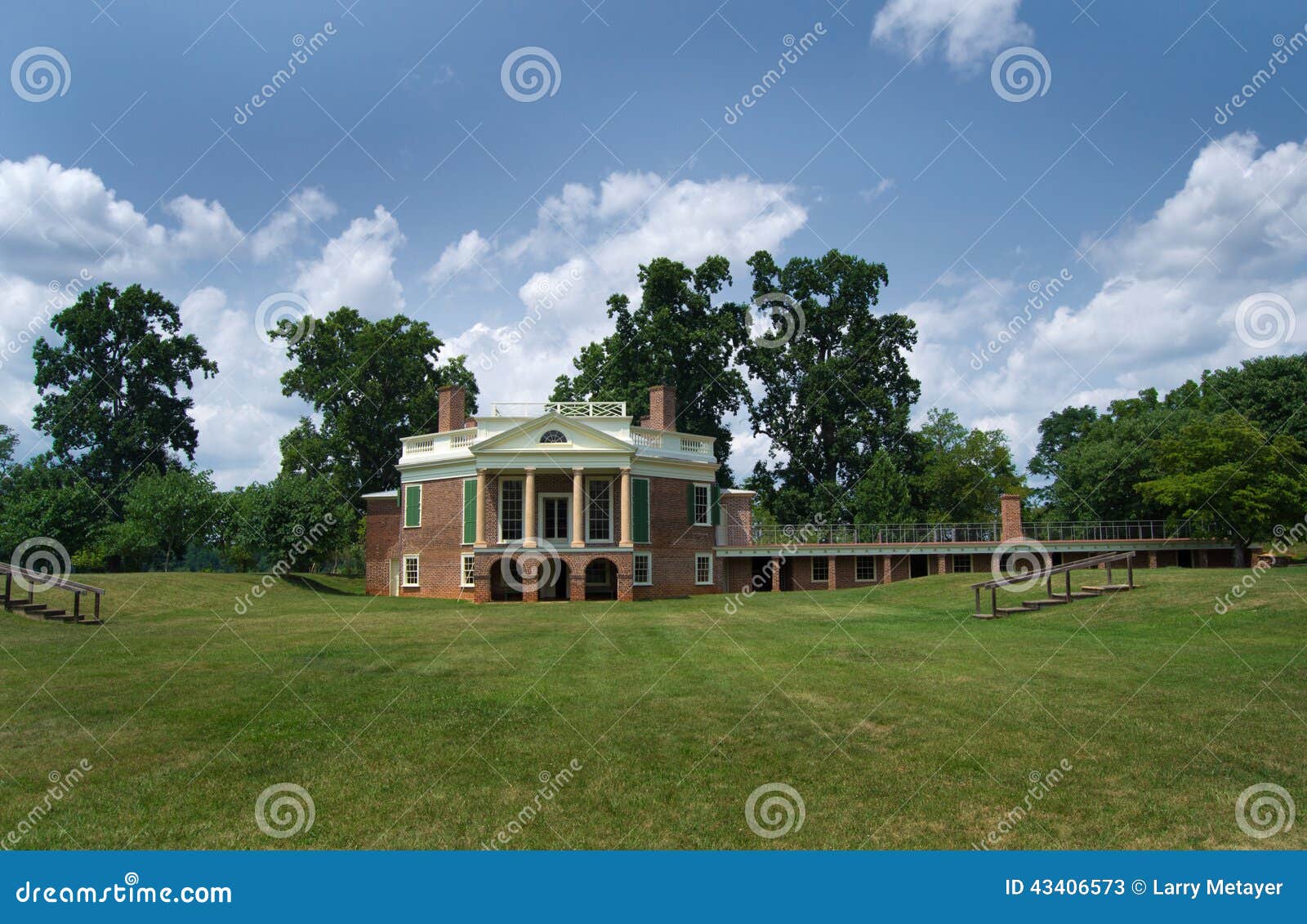 Thomas Jefferson - Populierbos. Bos, VA - 30 Juli: De persoonlijke terugtocht van Thomas Jefferson, Populierbos op 30 Juli, 2014, Bos, Virginia, de V.S. op 30 van Juli 2014