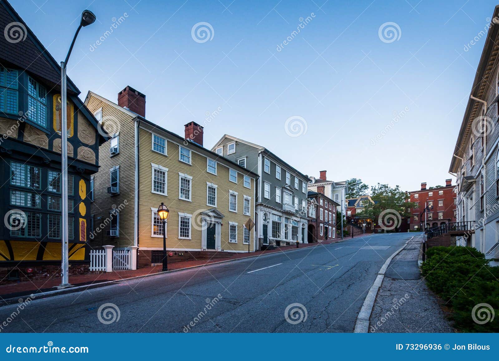 Thomas Street, in College Hill, Providence, Rhode Island. Stock Photo