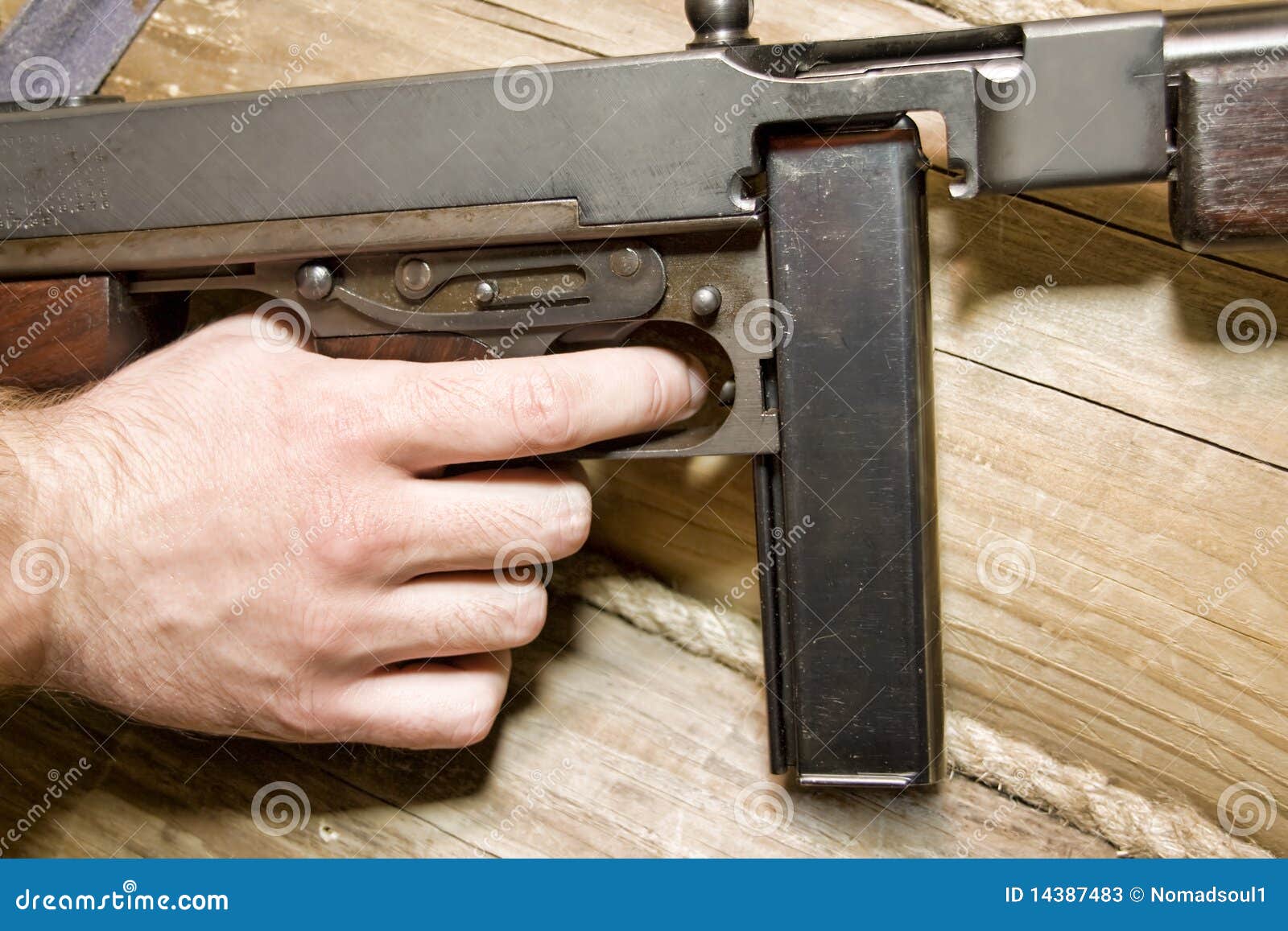 Thompson gun stock image. Image of solid, armies, soldier 14387483