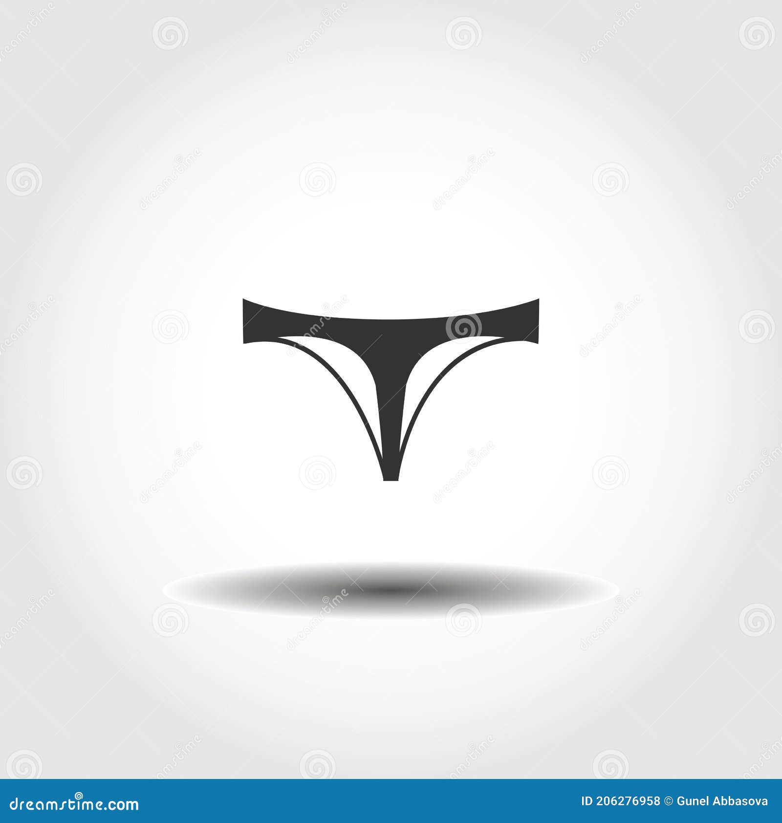 Thong Panties Isolated Icon Clothes Design Element Stock Vector