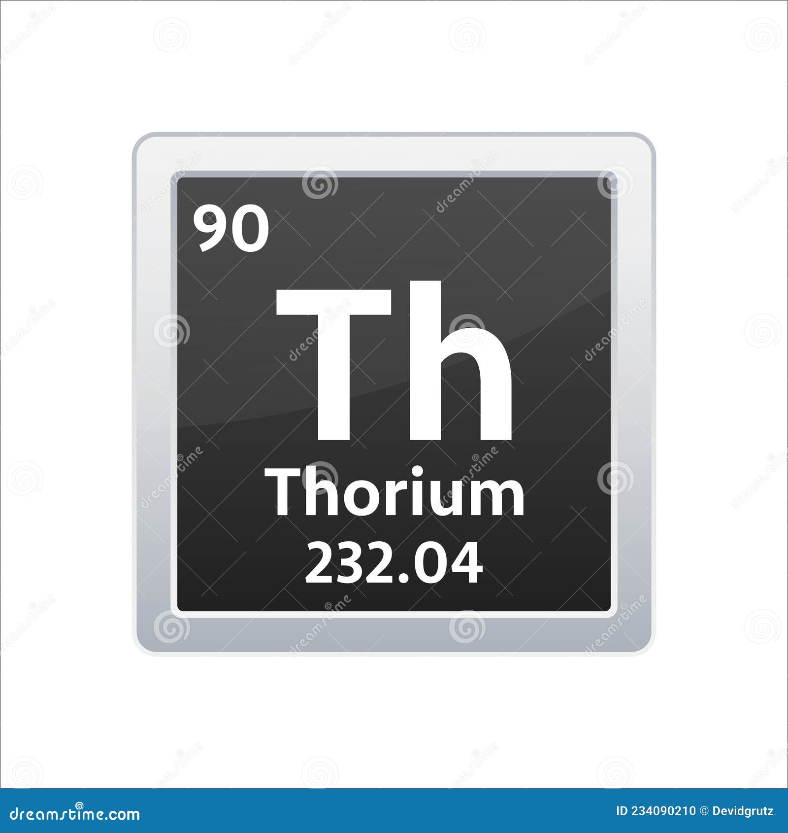Thorium Symbol. Chemical Element of the Periodic Table Stock Vector ...