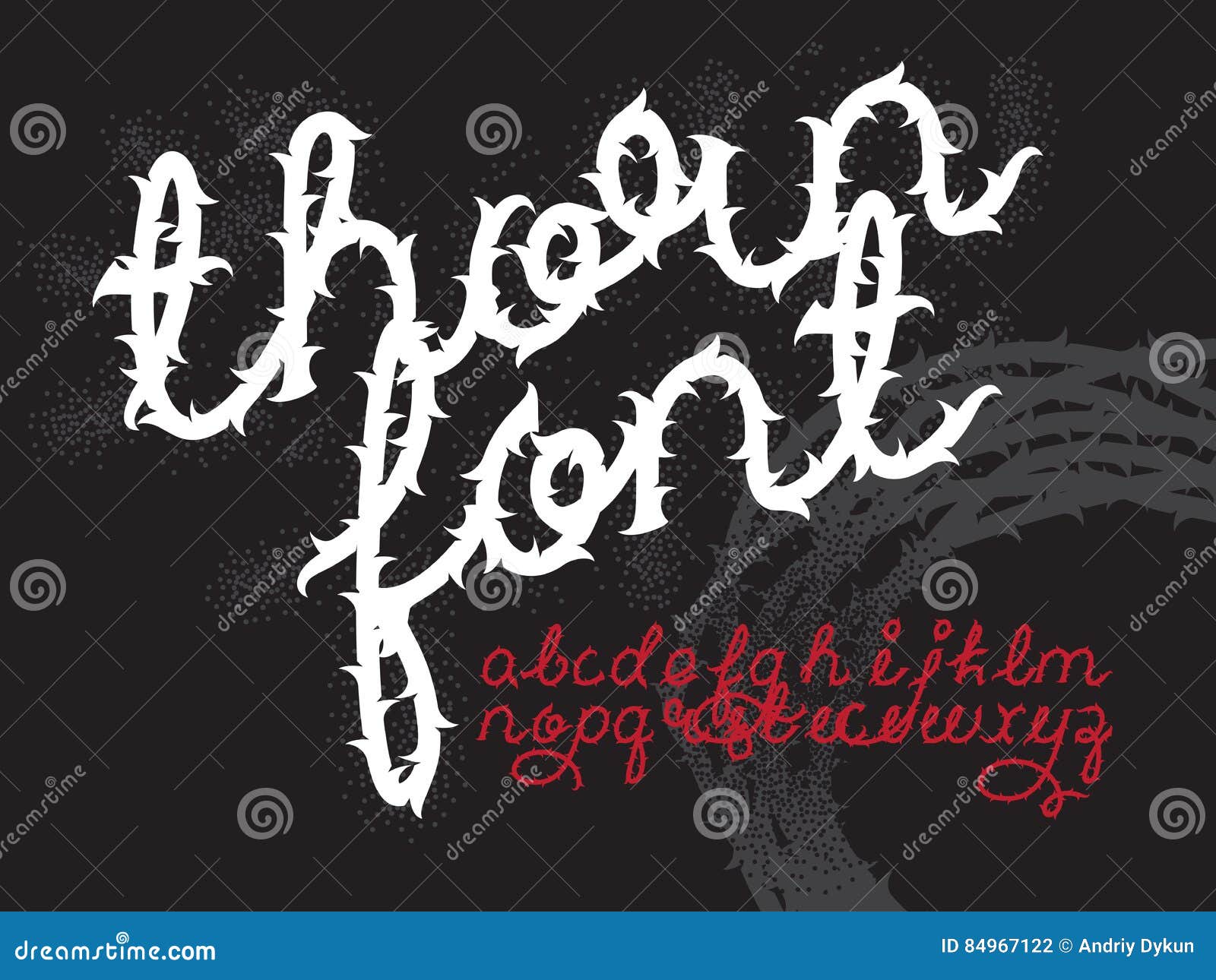 thorn alphabet  font