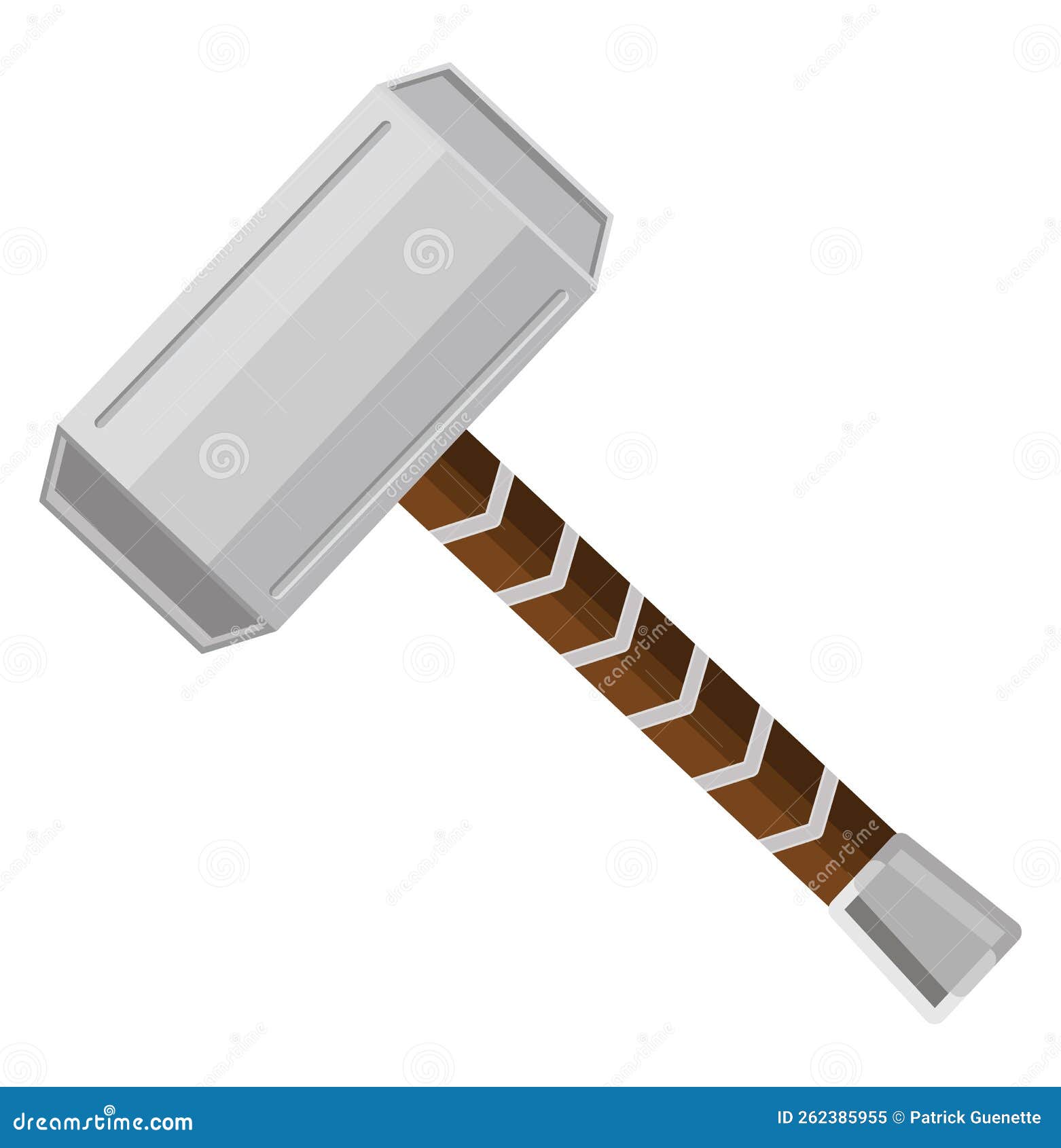 Thors hammer, icon stock vector. Illustration of symbol 262385955