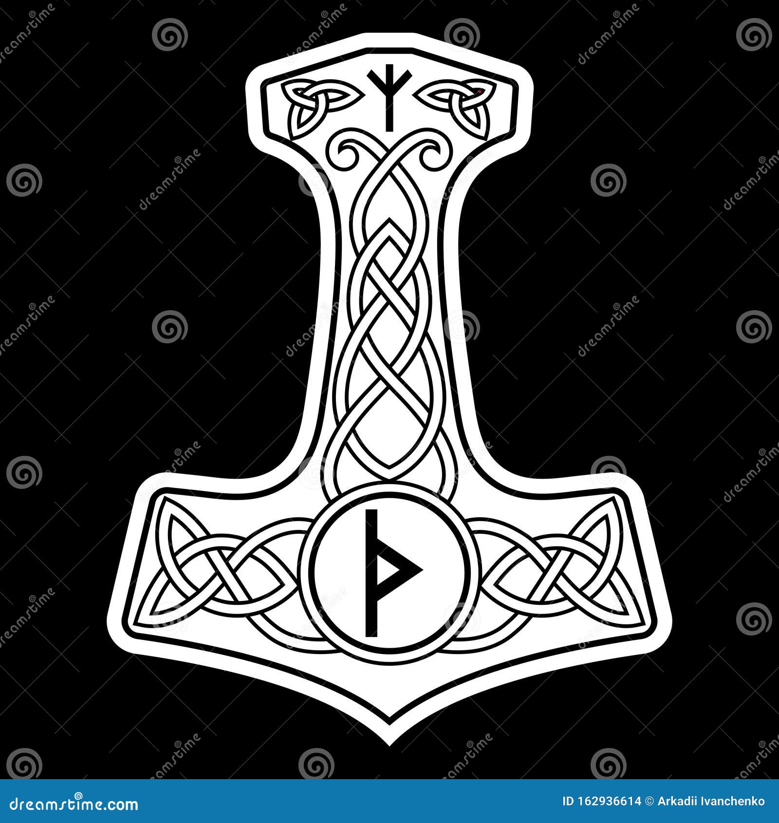 Thors Hammer - Mjolnir and the Scandinavian Ornament Stock Vector - Illustration of myth, gods: 162936614 Thors Hammer - Mjolnir and the Scandinavian Ornament Stock Vector - Illustration of myth, gods: 162936614