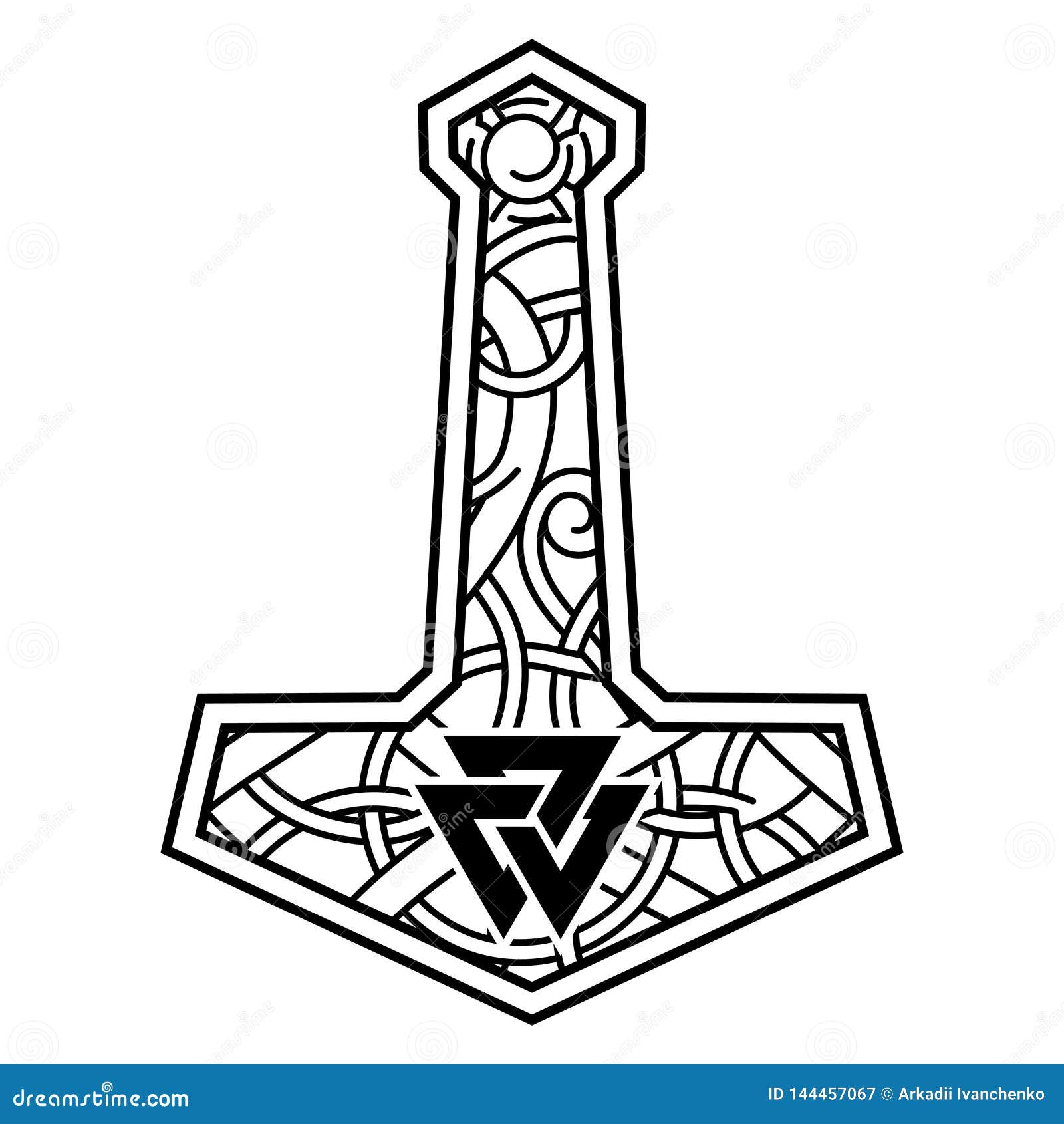 Thors Hammer - Mjolnir and the Scandinavian Ornament Stock Vector - Illustration of mystic, celtic: 144457067 Thors Hammer - Mjolnir and the Scandinavian Ornament Stock Vector - Illustration of mystic, celtic: 144457067