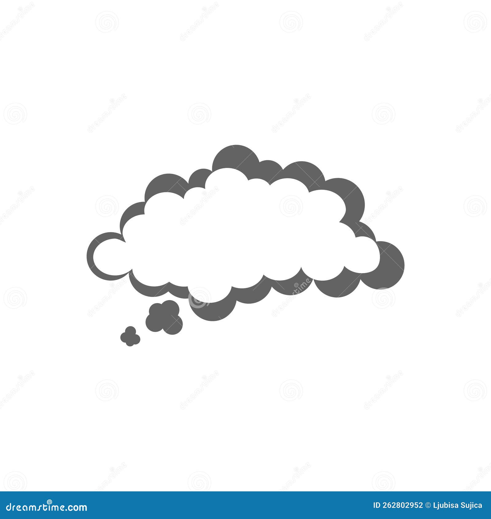 Thought Cloud Logo. Thinking Balloon Icon Isolated on White Background  Stock Vector - Illustration of community, element: 262802952