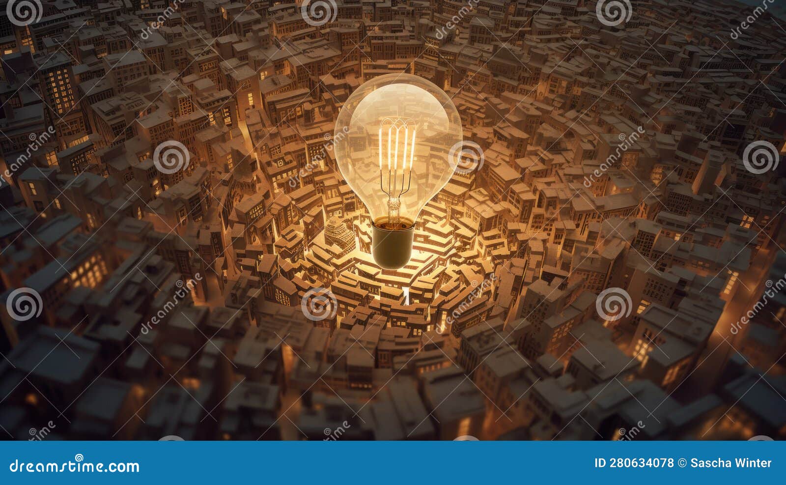 The Luminous Conundrum: Illuminating the Path Stock Illustration 