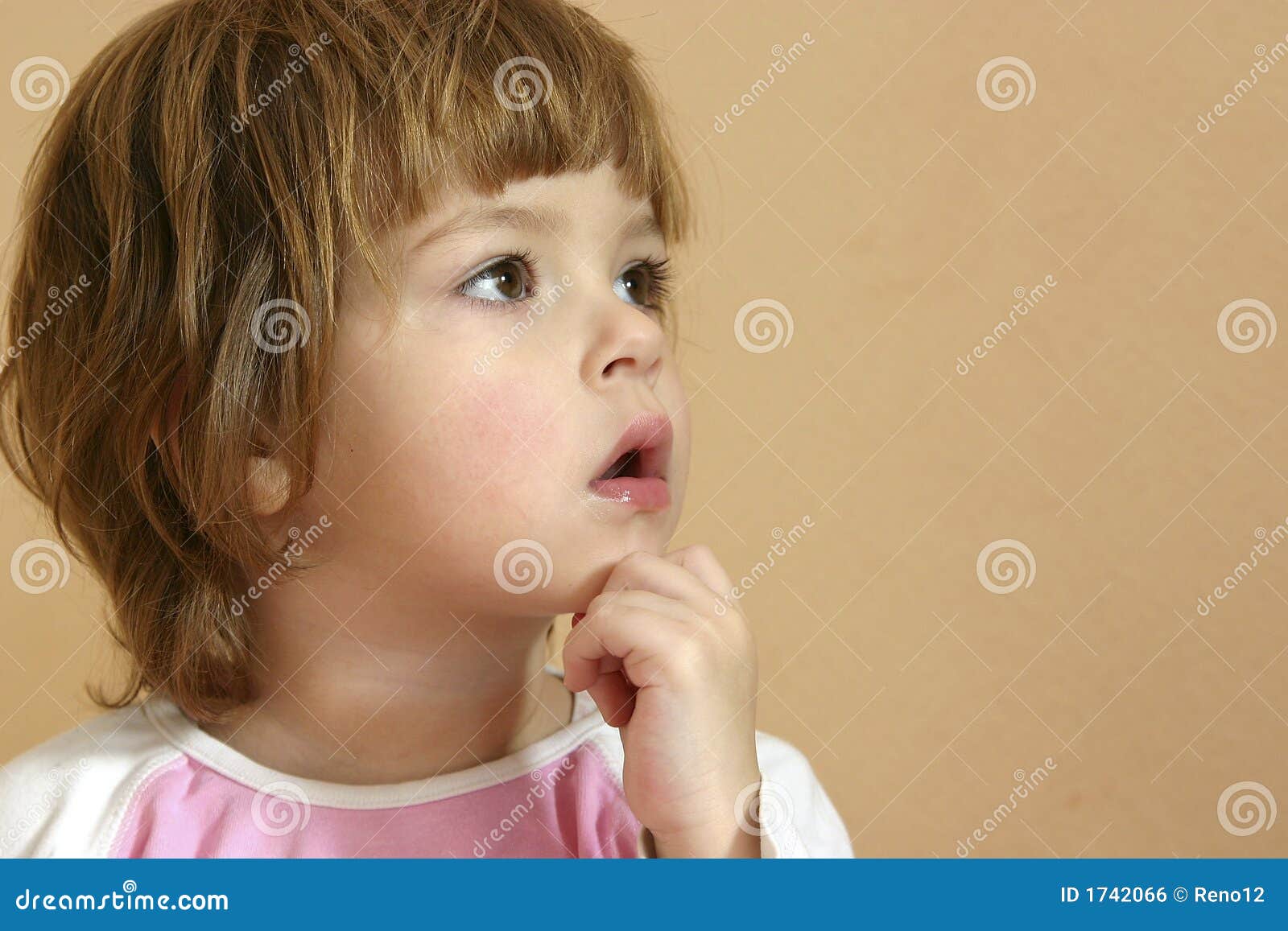 Thoughtful child stock photo. Image of concerned, pretty 1742066