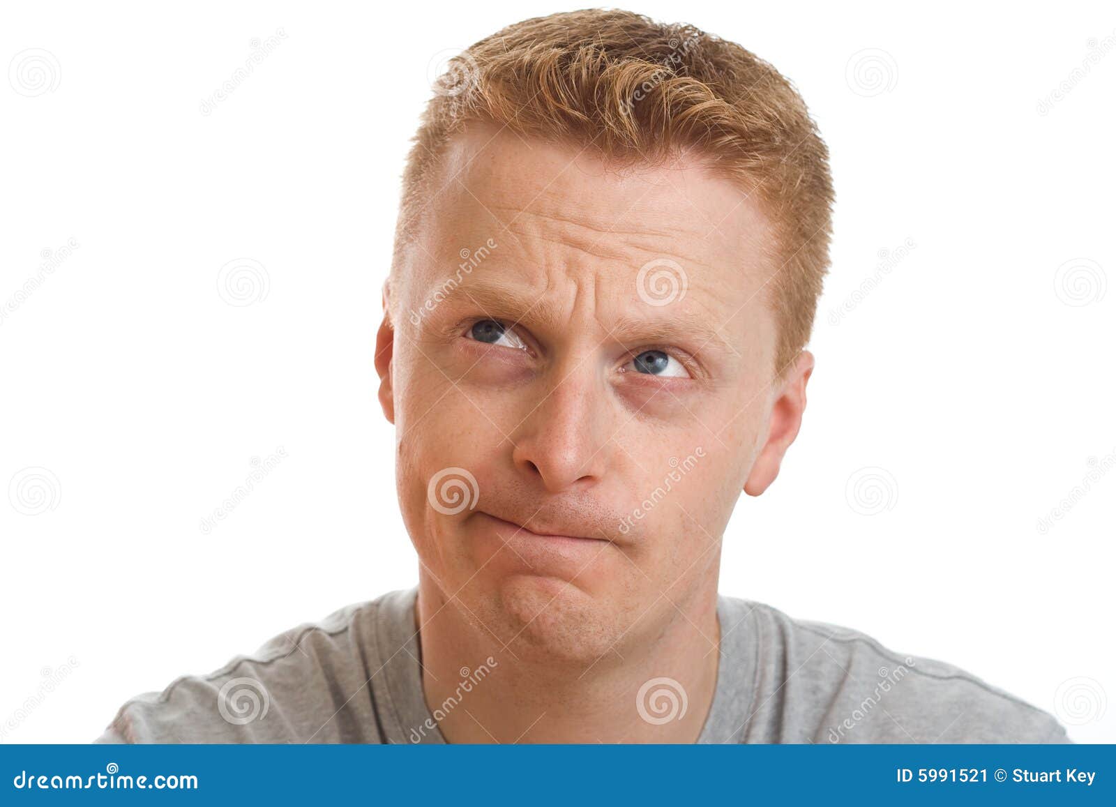 Thoughtful expression stock image. Image of attractive - 5991521