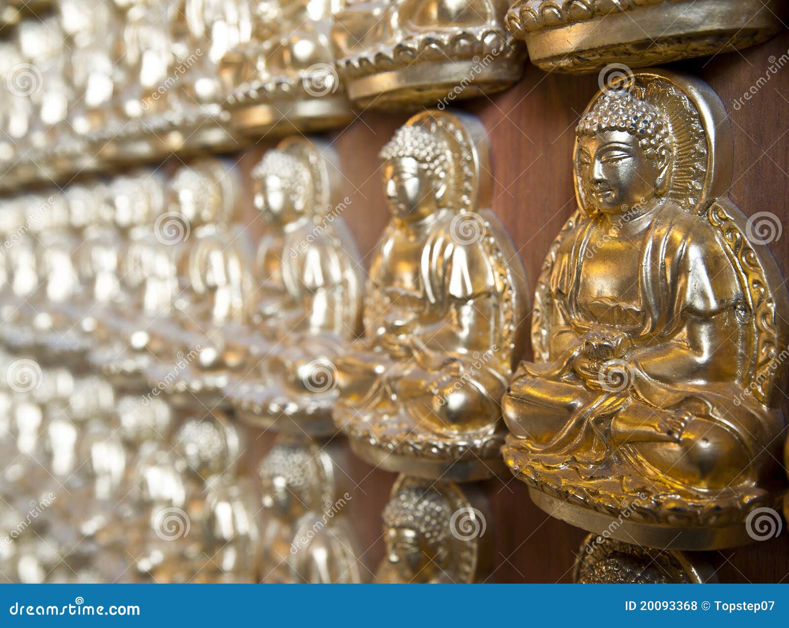 Thousand Buddha Statues stock photo. Image of bangkok 20093368