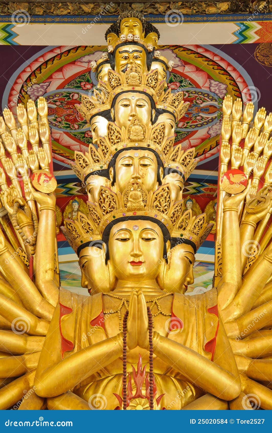 Thousandhand Guan Yin Statue Stock Photo Image of kwan, east 25020584