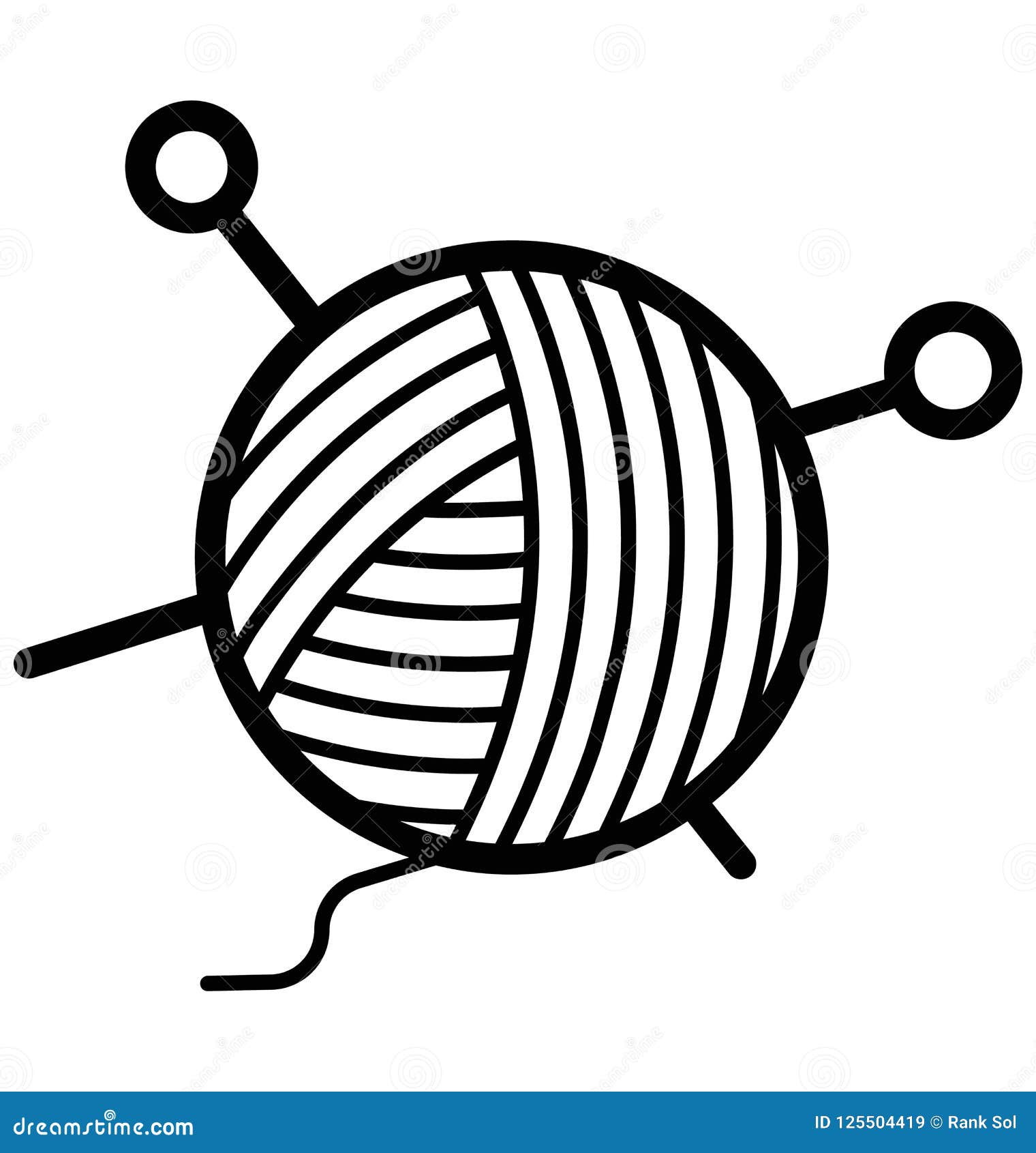 Thread Ball Isolated Vector Icon for Sewing and Tailoring Stock ...