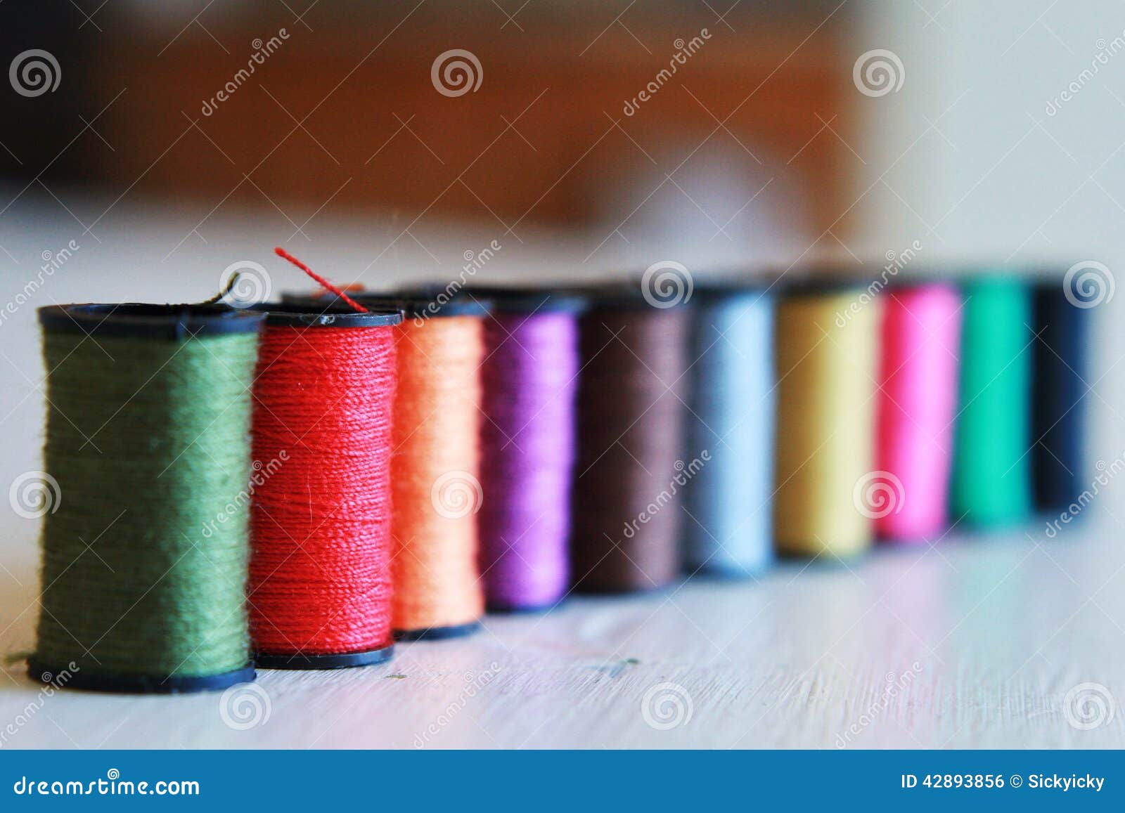 Thread in a line stock photo. Image of tailor, needle 42893856