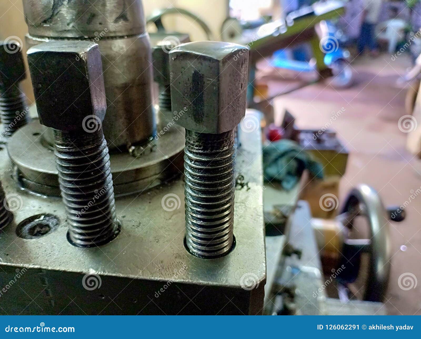 Bolt of tool holder stock image. Image of bolt, metal 126062291
