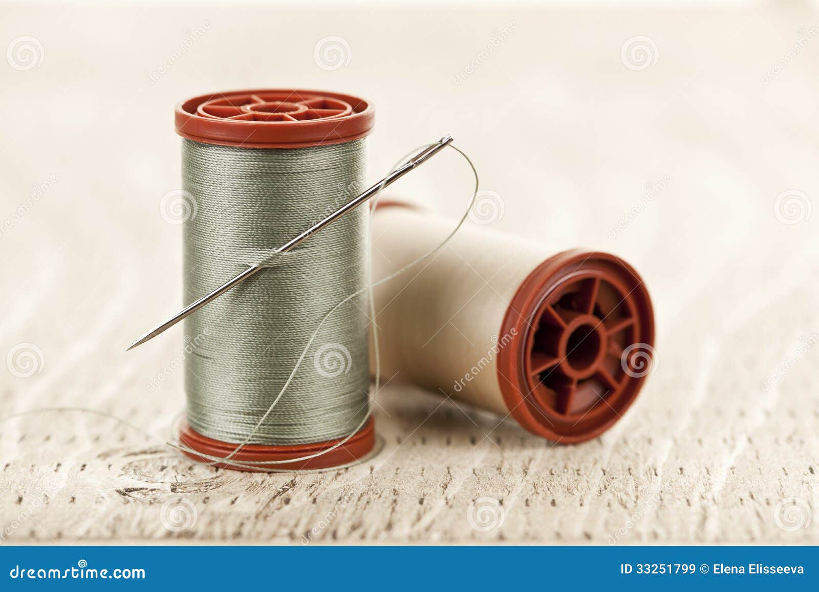 Thread and needle stock image. Image of spool, spools 33251799