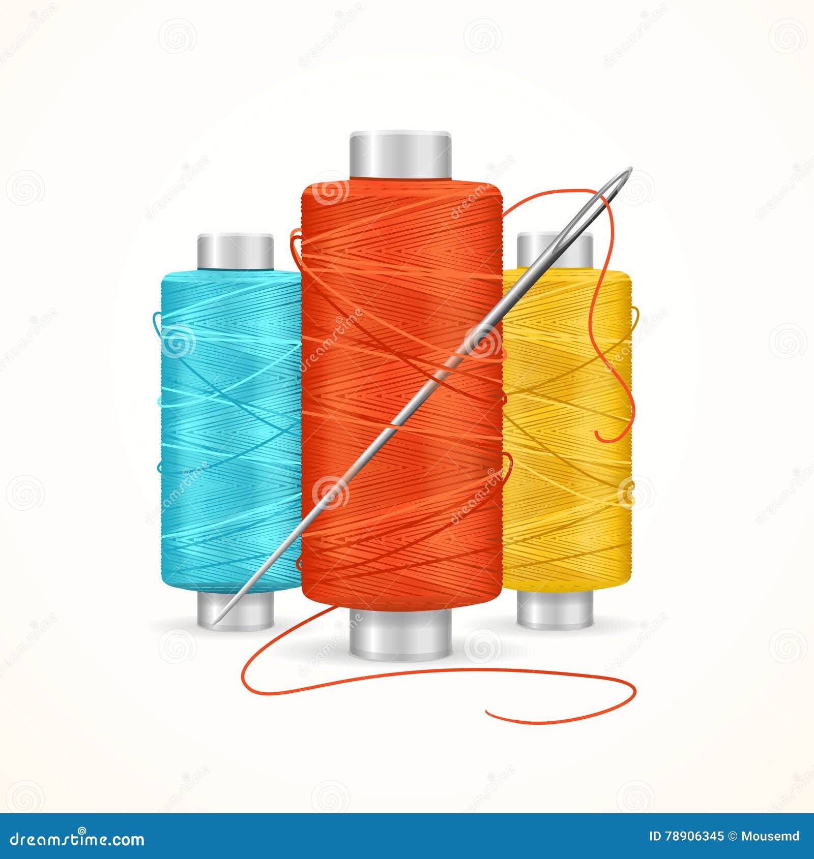 Thread Spool Set. Vector stock vector. Illustration of fashion - 78906345