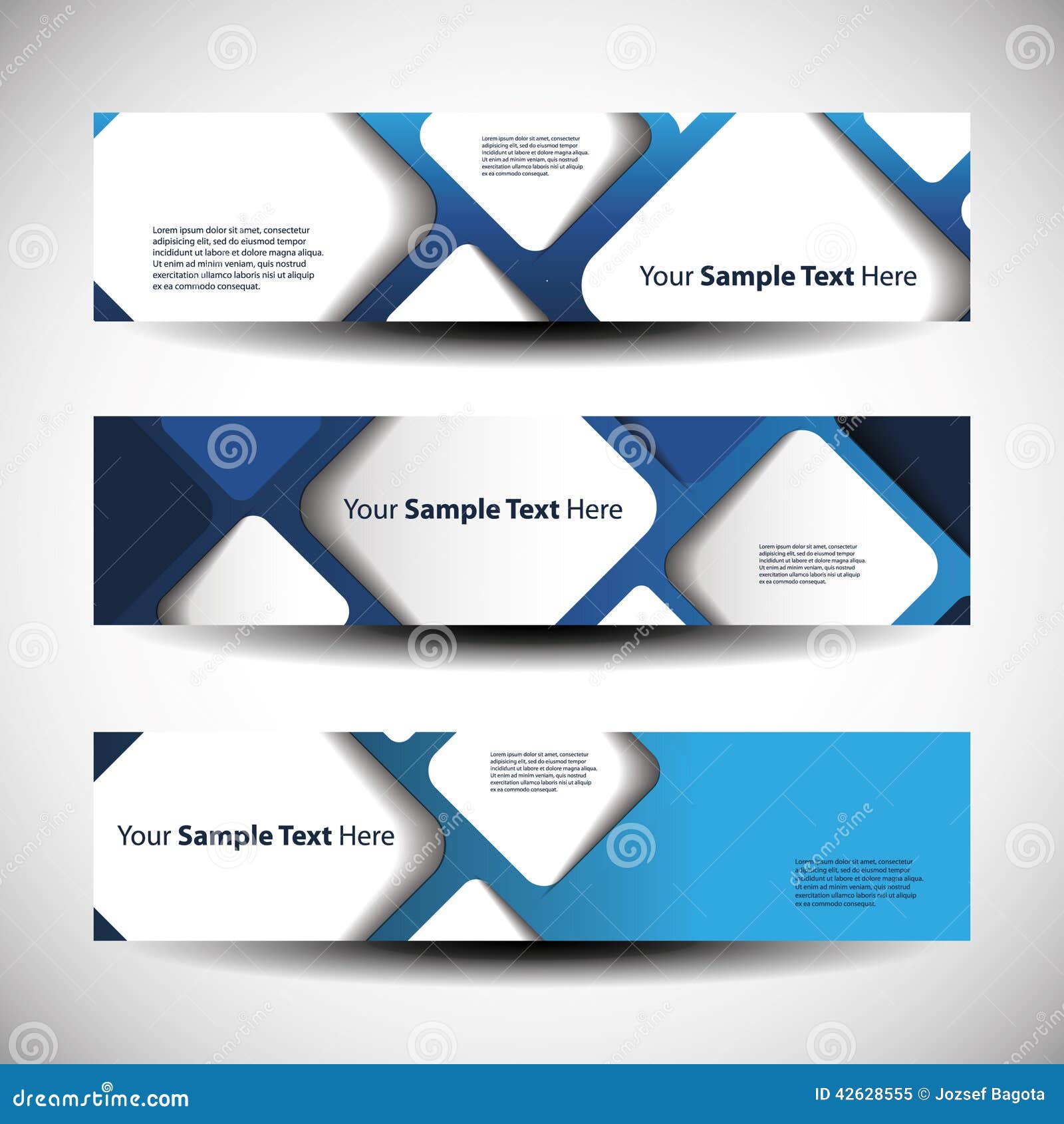 Download Three Abstract Header Designs Stock Vector - Illustration of color, communications: 42628555