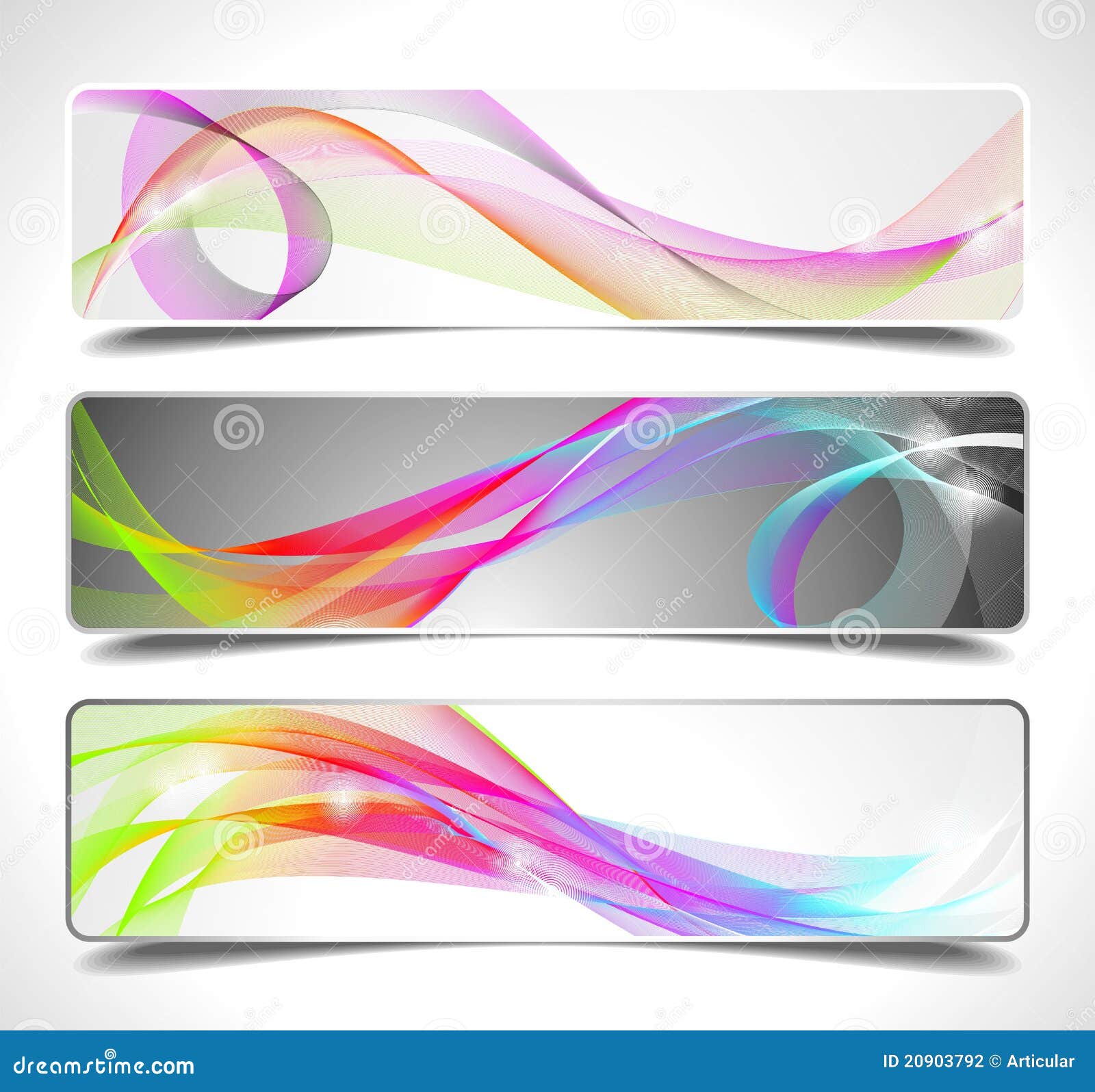 Three Abstract Vector Banner  Background  Stock Photography 