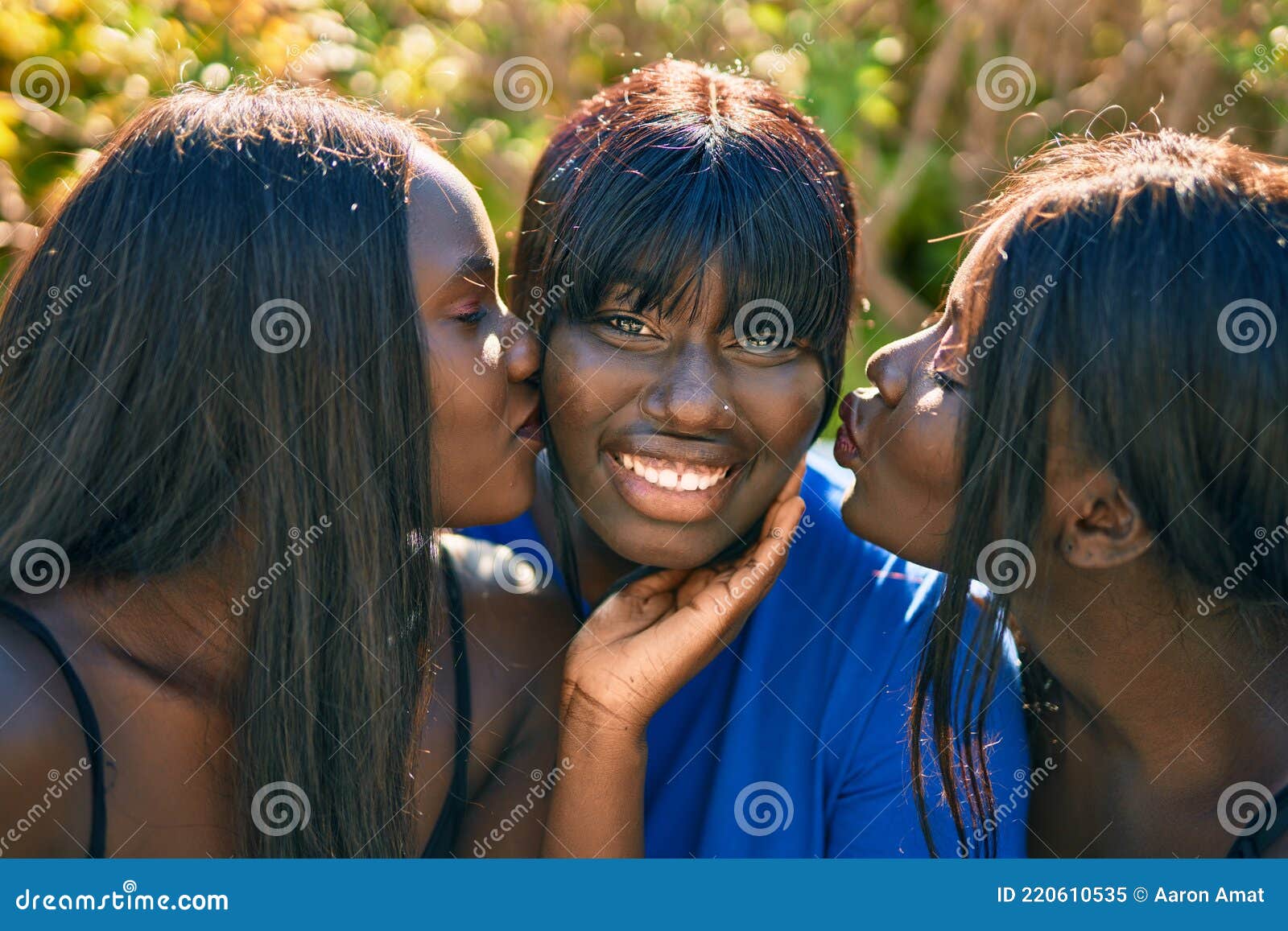 Three Girls Kissing Each Other