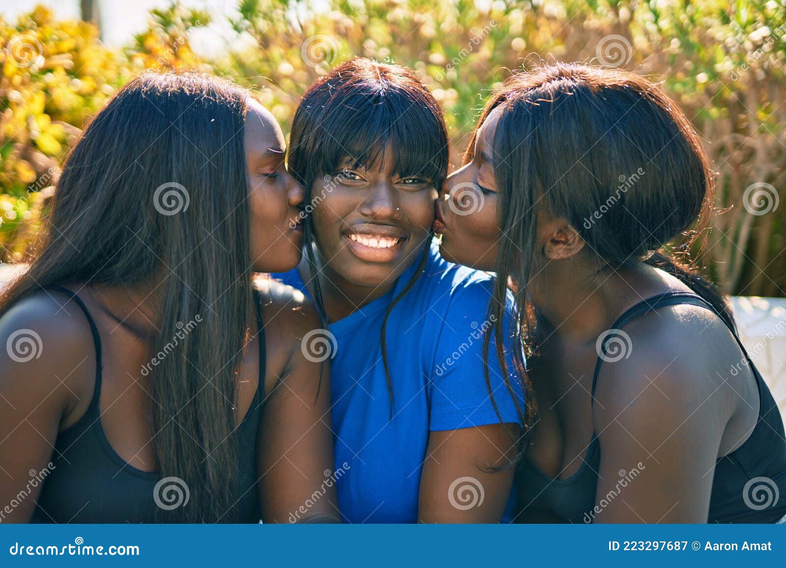 Three Girls Kissing Each Other