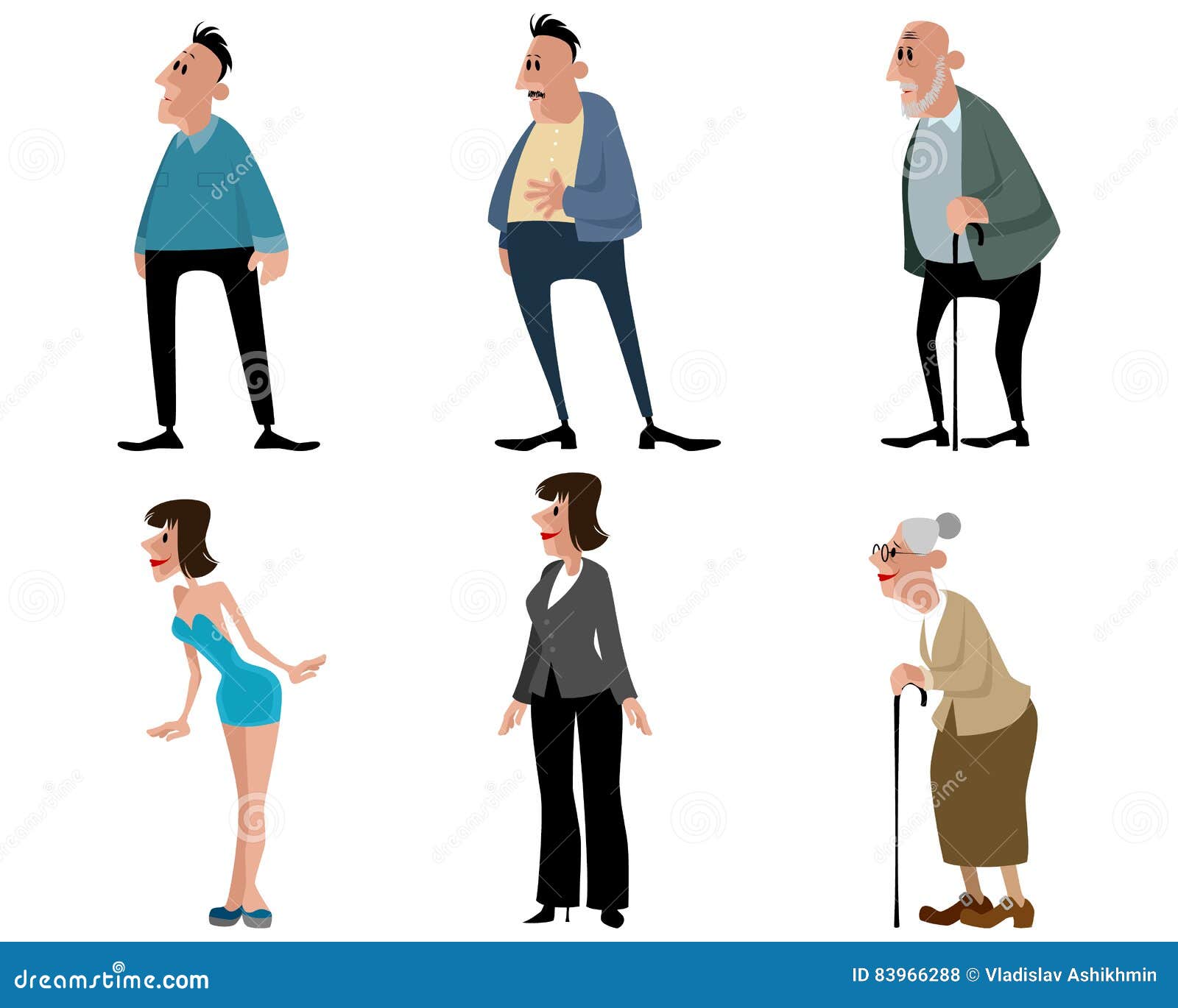 Three ages set stock vector. Illustration of family, generation - 83966288