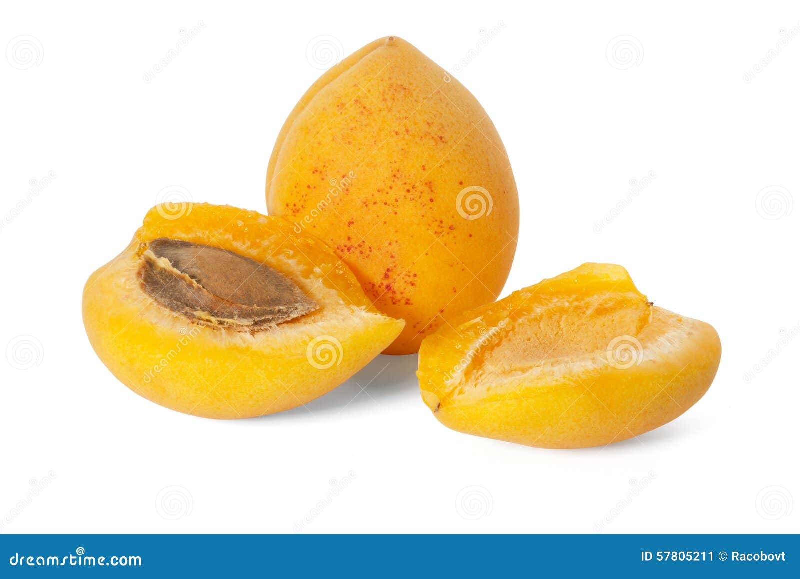 Three apricot fruits stock image. Image of sweet, vegetarian 57805211
