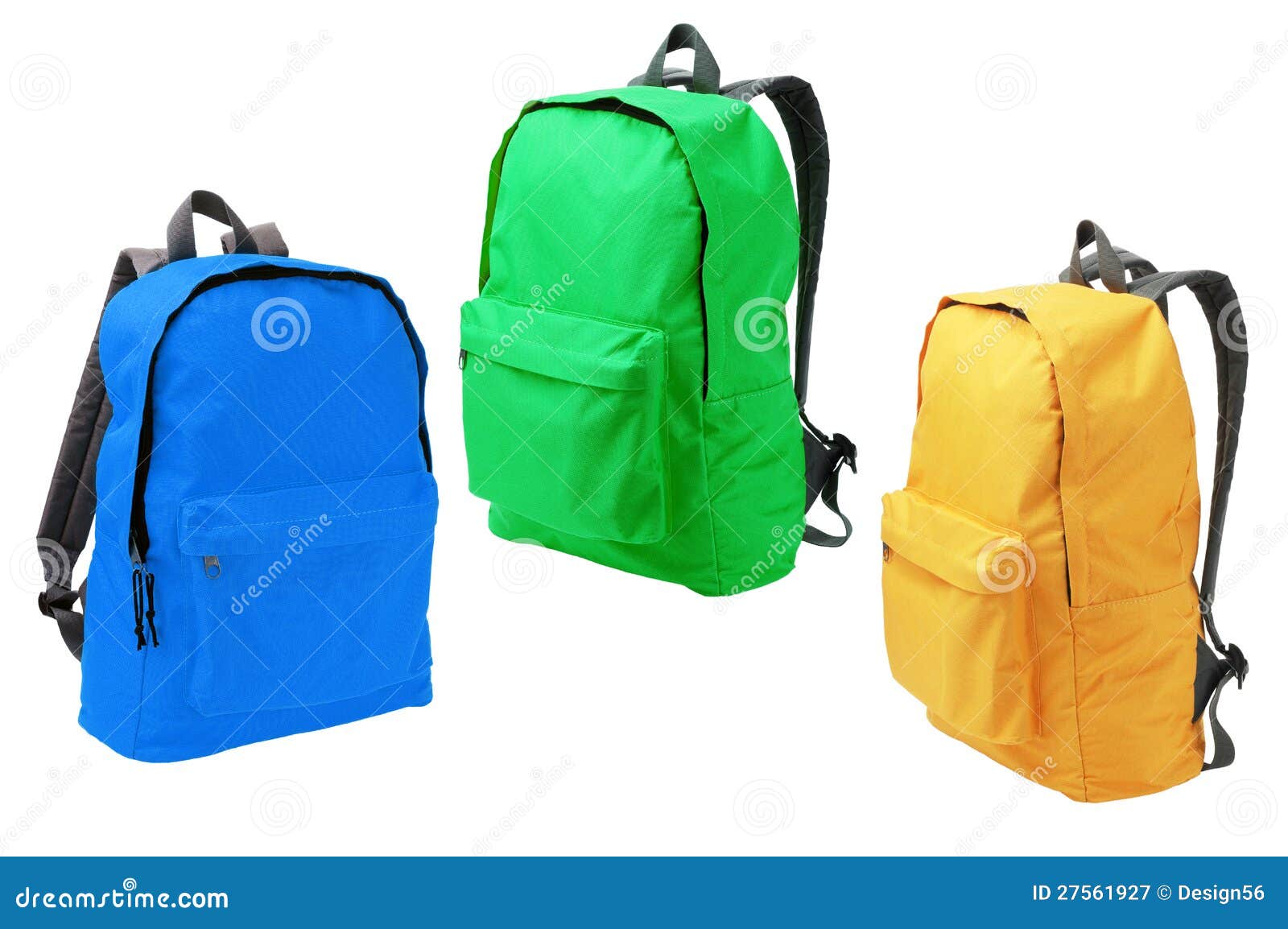 Three Backpacks stock image. Image of group, school, blue 27561927
